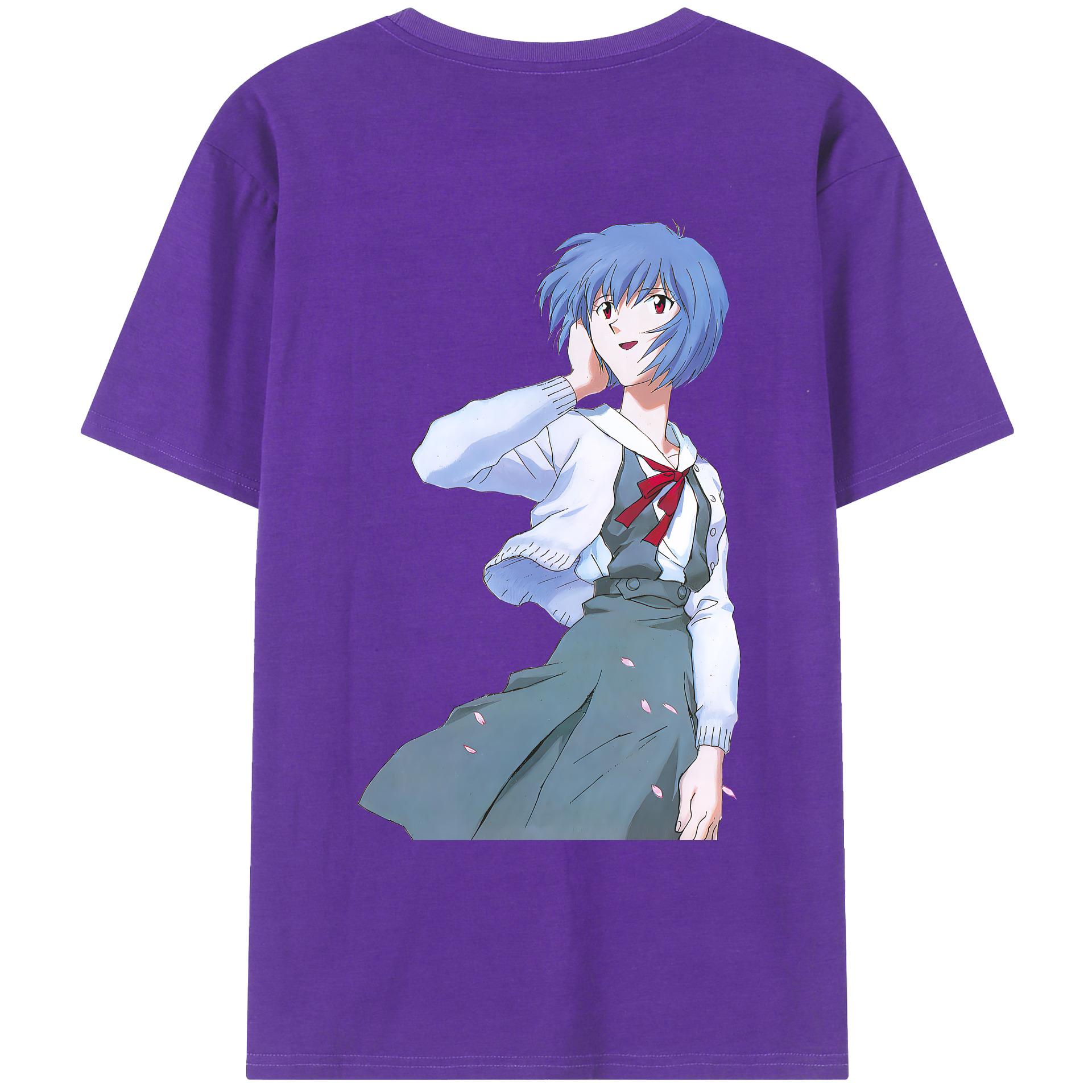 （画像用） EVA 新世紀エヴァンゲリオン 綿100％ メンズ半袖Tシャツ（バックプリント） 通気性