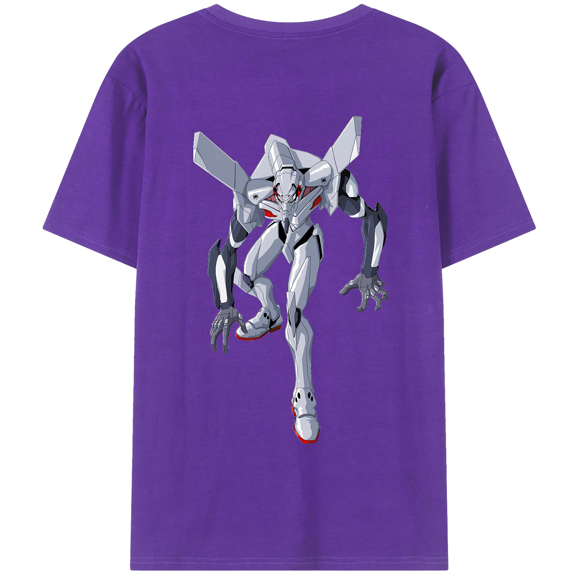 （画像用） EVA 新世紀エヴァンゲリオン 綿100％ メンズ半袖Tシャツ（バックプリント） 通気性
