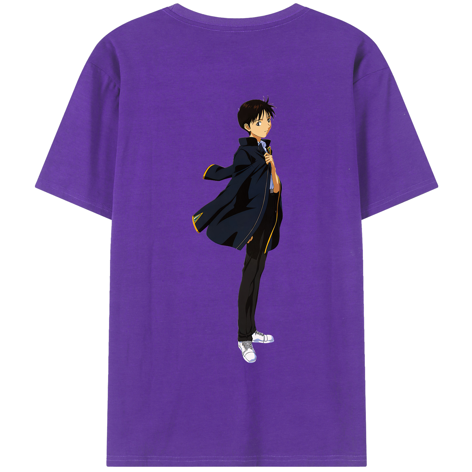 （画像用） EVA 新世紀エヴァンゲリオン 綿100％ メンズ半袖Tシャツ（バックプリント） 通気性