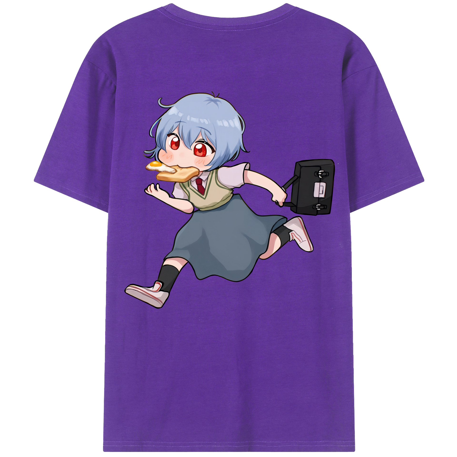 （画像用） EVA 新世紀エヴァンゲリオン 綿100％ メンズ半袖Tシャツ（バックプリント） 通気性