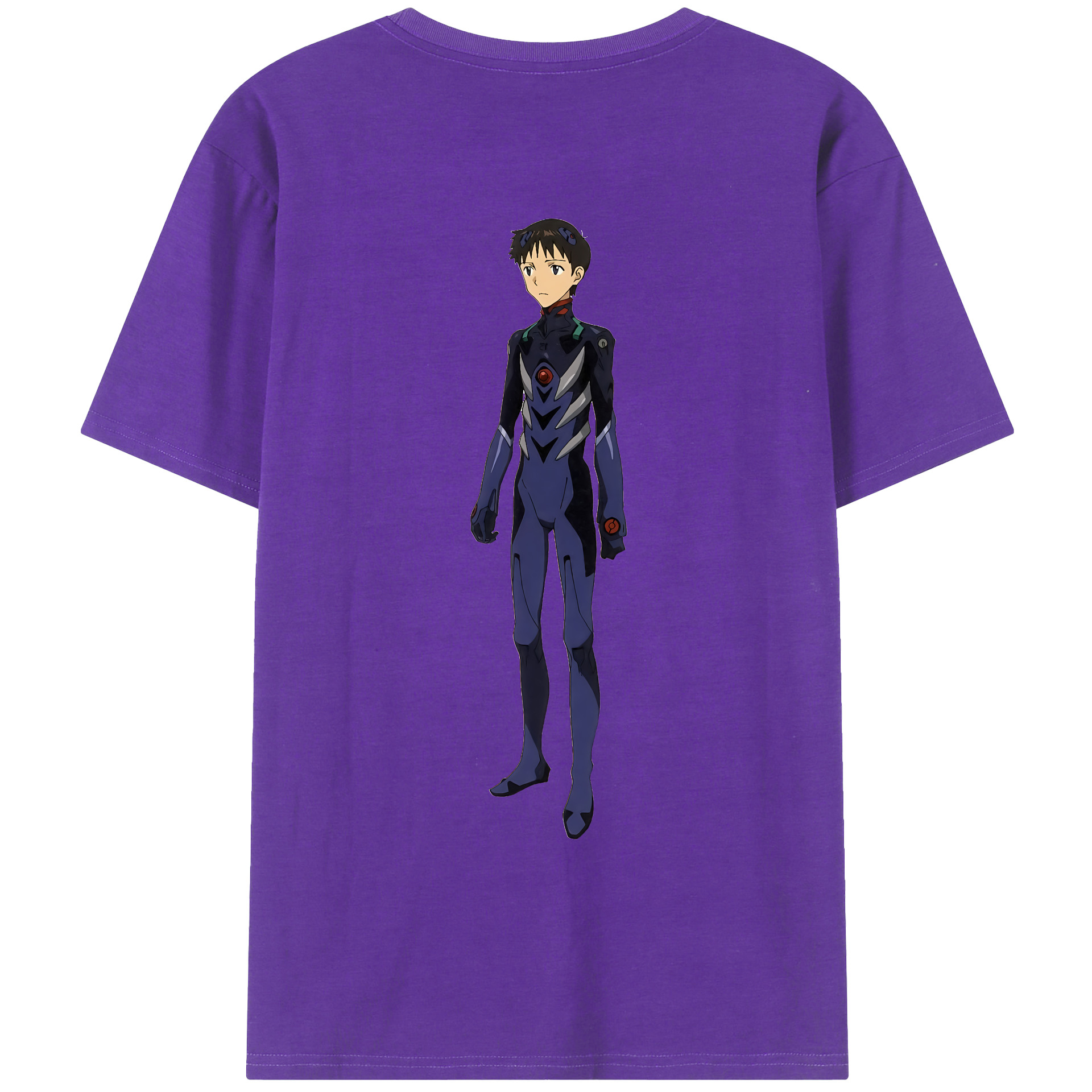 （画像用） EVA 新世紀エヴァンゲリオン 綿100％ メンズ半袖Tシャツ（バックプリント） 通気性