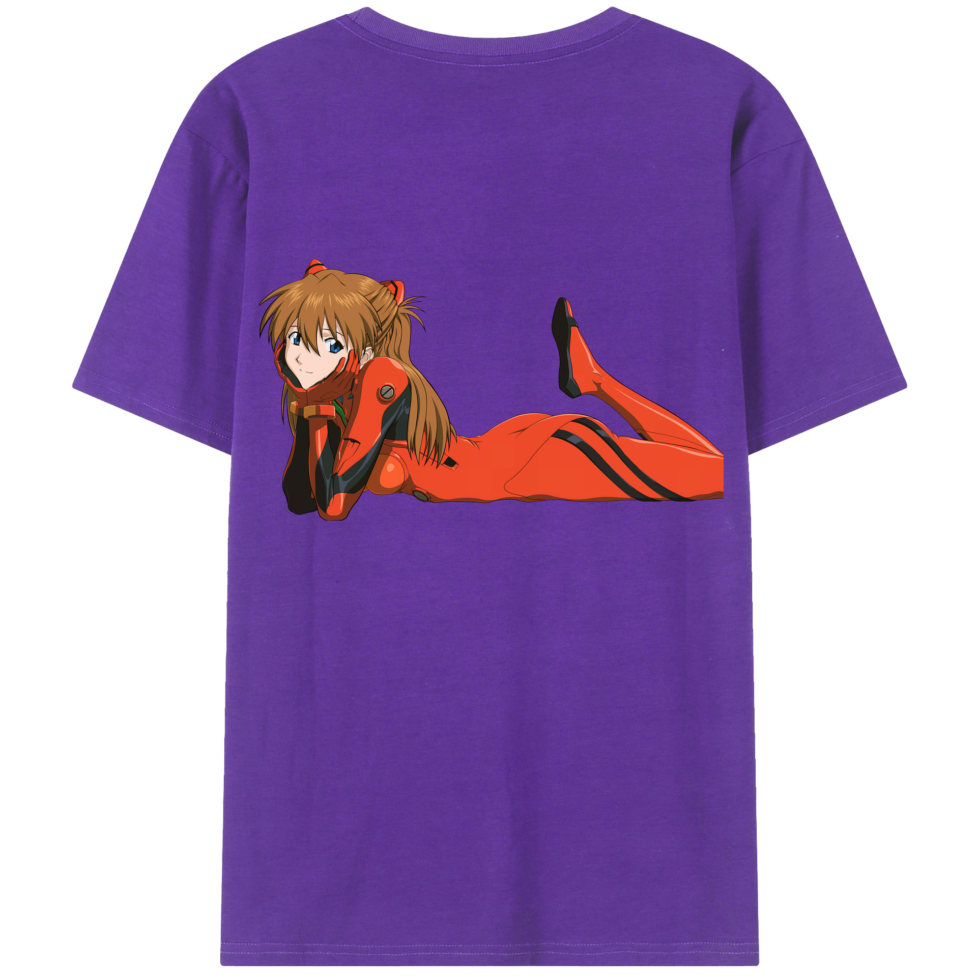 （画像用） EVA 新世紀エヴァンゲリオン 綿100％ メンズ半袖Tシャツ（バックプリント） 通気性