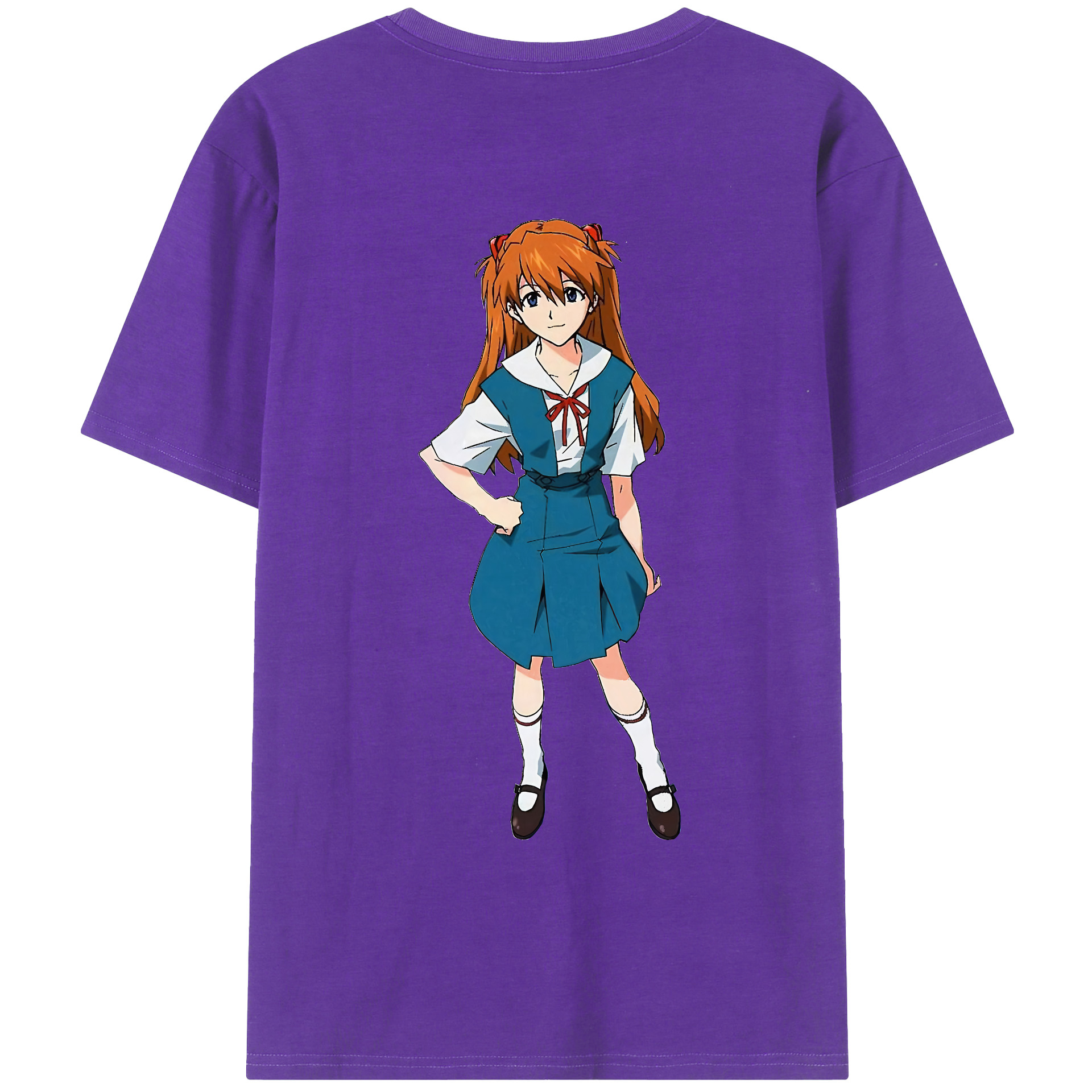 （画像用） EVA 新世紀エヴァンゲリオン 綿100％ メンズ半袖Tシャツ（バックプリント） 通気性