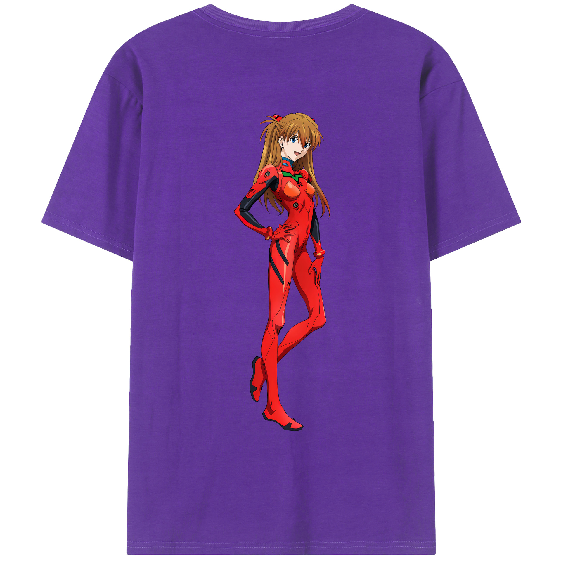 （画像用） EVA 新世紀エヴァンゲリオン 綿100％ メンズ半袖Tシャツ（バックプリント） 通気性