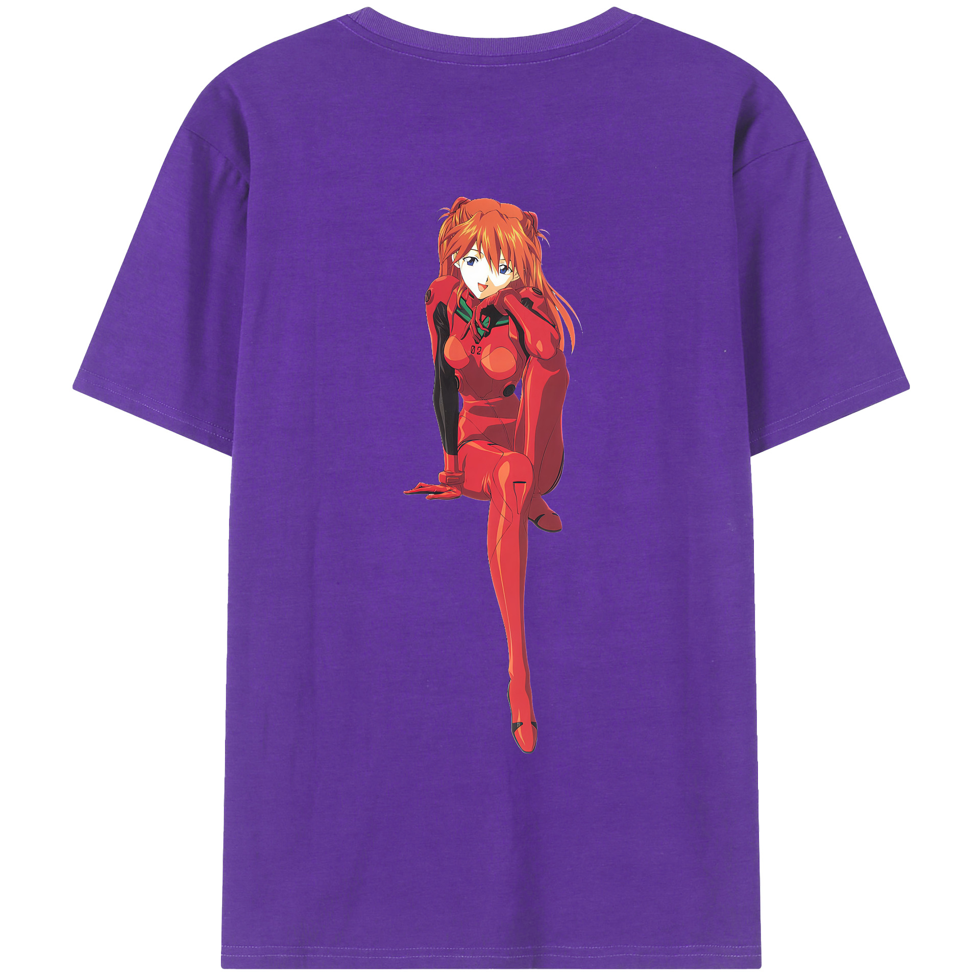 （画像用） EVA 新世紀エヴァンゲリオン 綿100％ メンズ半袖Tシャツ（バックプリント） 通気性