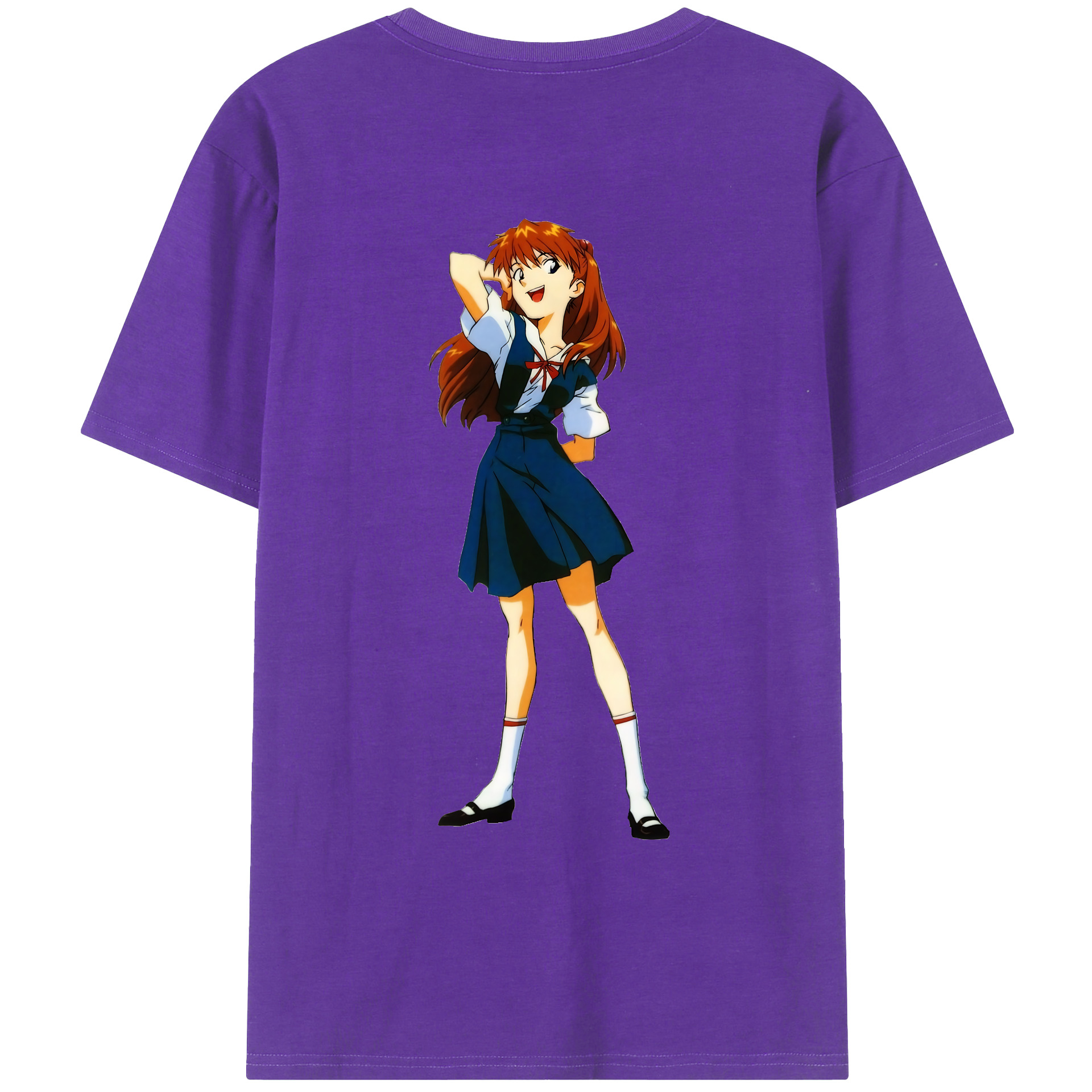 （画像用） EVA 新世紀エヴァンゲリオン 綿100％ メンズ半袖Tシャツ（バックプリント） 通気性