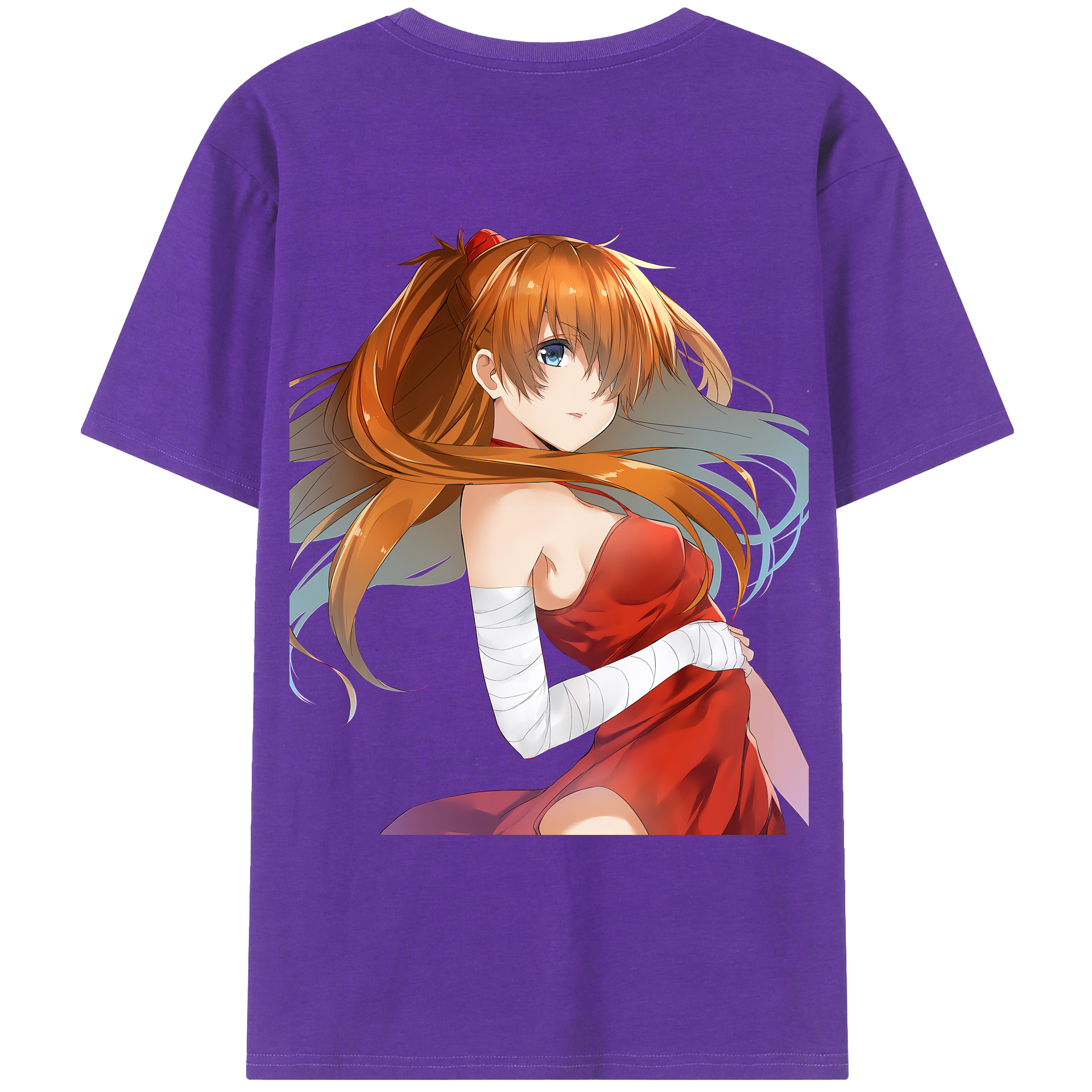 （画像用） EVA 新世紀エヴァンゲリオン 綿100％ メンズ半袖Tシャツ（バックプリント） 通気性