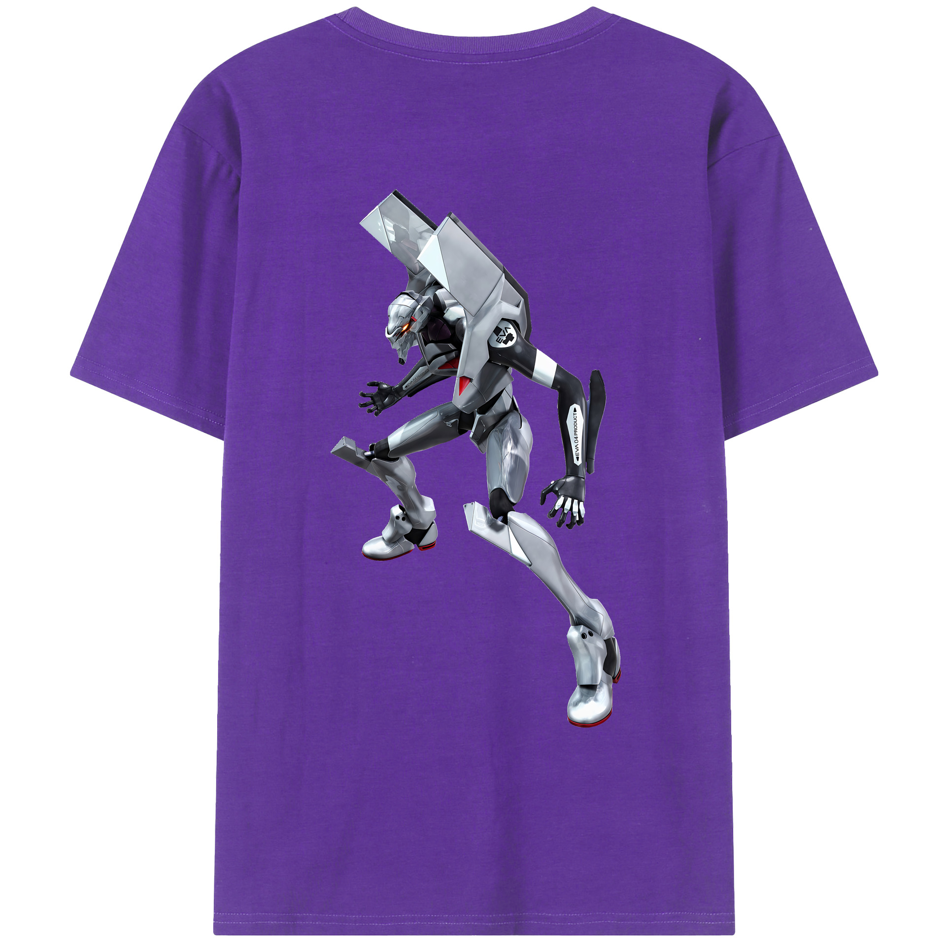 （画像用） EVA 新世紀エヴァンゲリオン 綿100％ メンズ半袖Tシャツ（バックプリント） 通気性