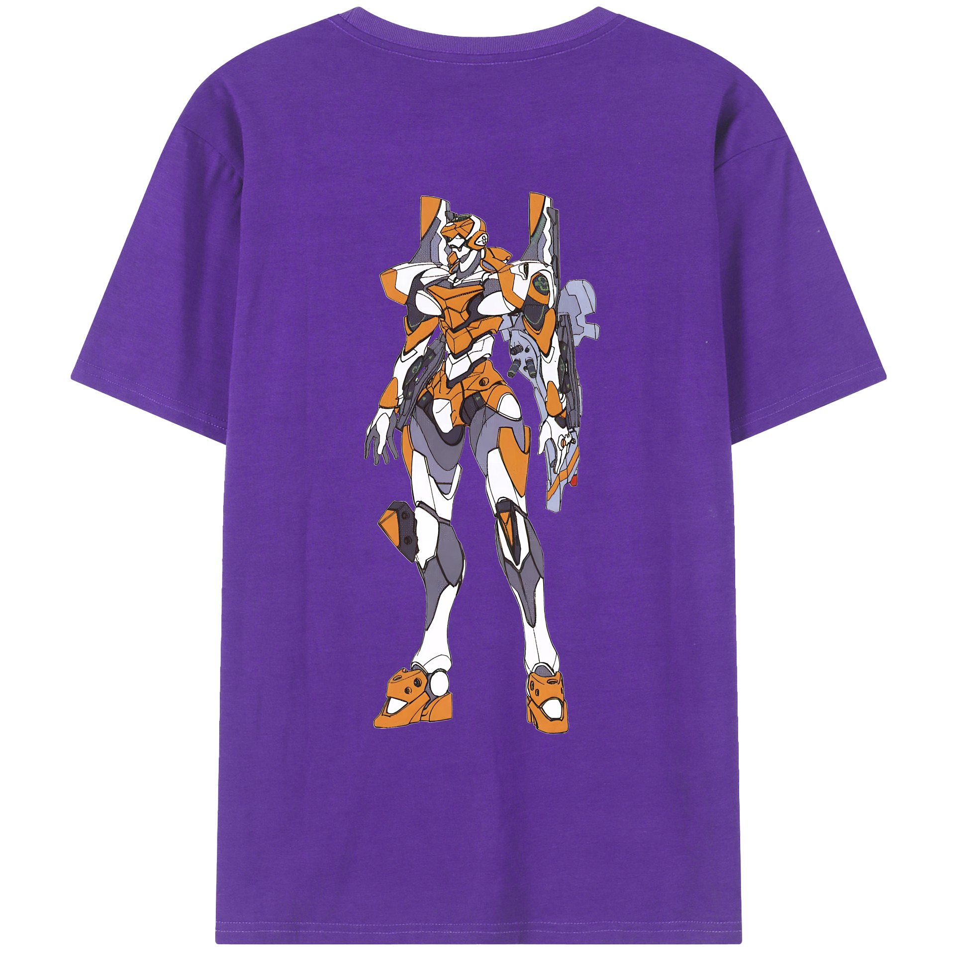（画像用） EVA 新世紀エヴァンゲリオン 綿100％ メンズ半袖Tシャツ（バックプリント） 通気性