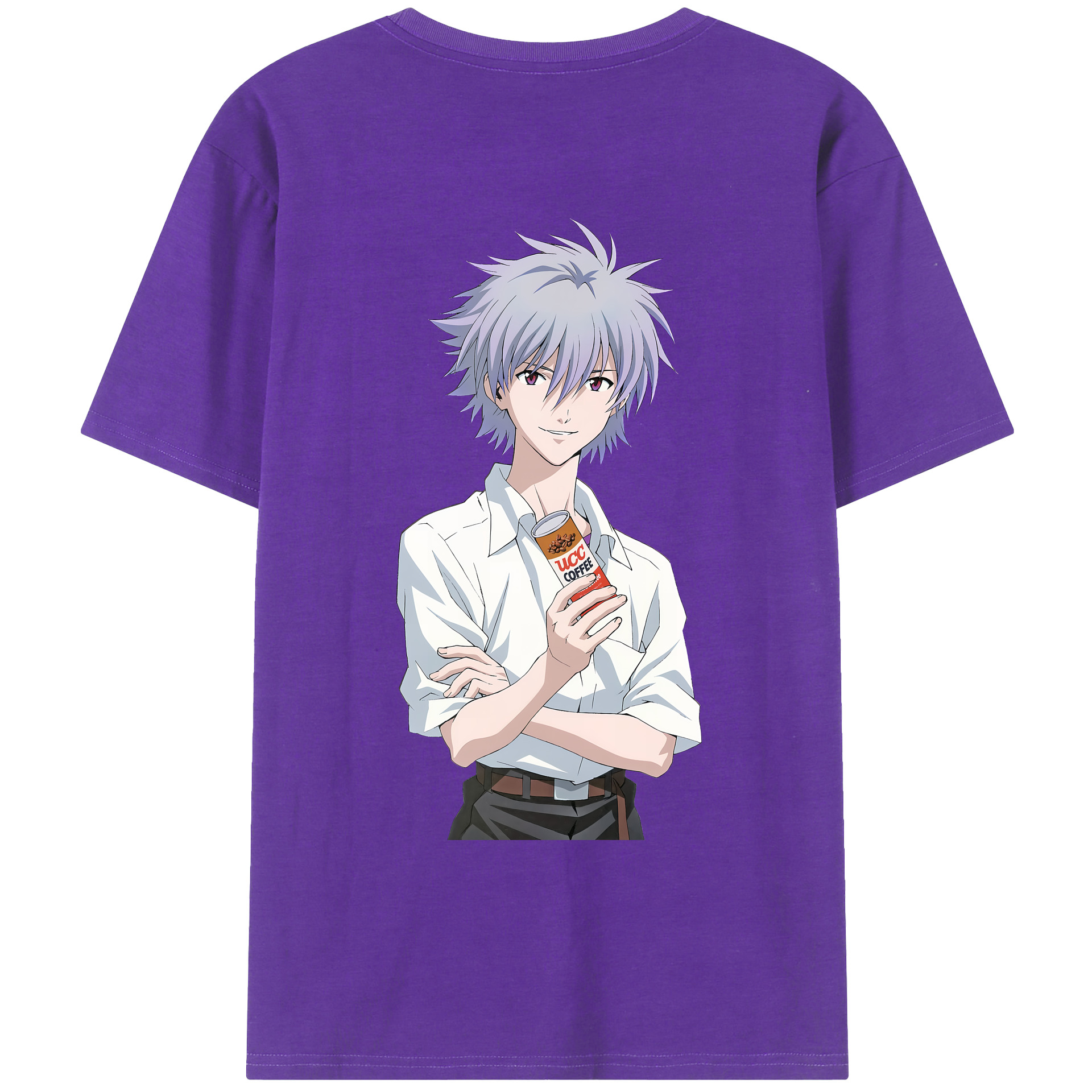 （画像用） EVA 新世紀エヴァンゲリオン 綿100％ メンズ半袖Tシャツ（バックプリント） 通気性
