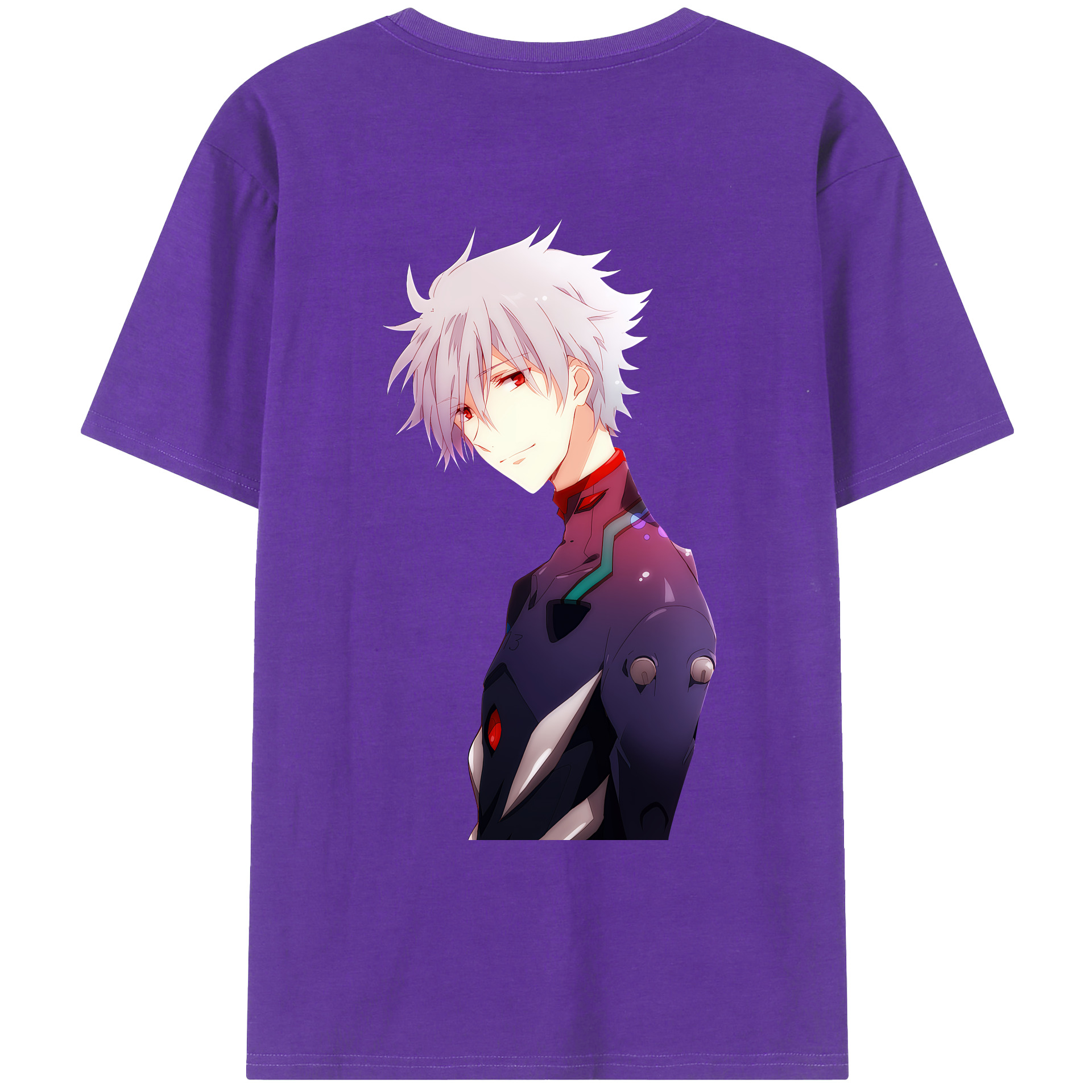 （画像用） EVA 新世紀エヴァンゲリオン 綿100％ メンズ半袖Tシャツ（バックプリント） 通気性