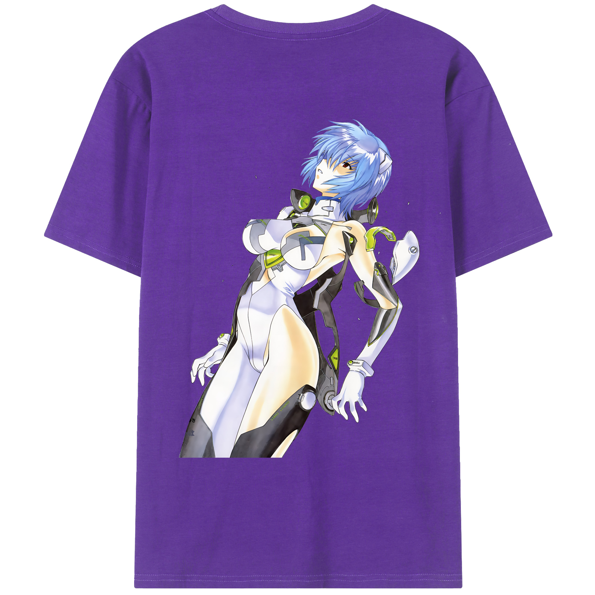 （画像用） EVA 新世紀エヴァンゲリオン 綿100％ メンズ半袖Tシャツ（バックプリント） 通気性