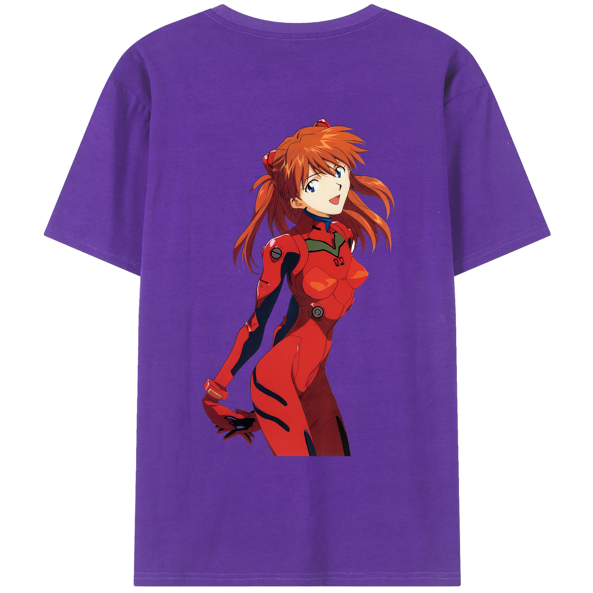 （画像用） EVA 新世紀エヴァンゲリオン 綿100％ メンズ半袖Tシャツ（バックプリント） 通気性
