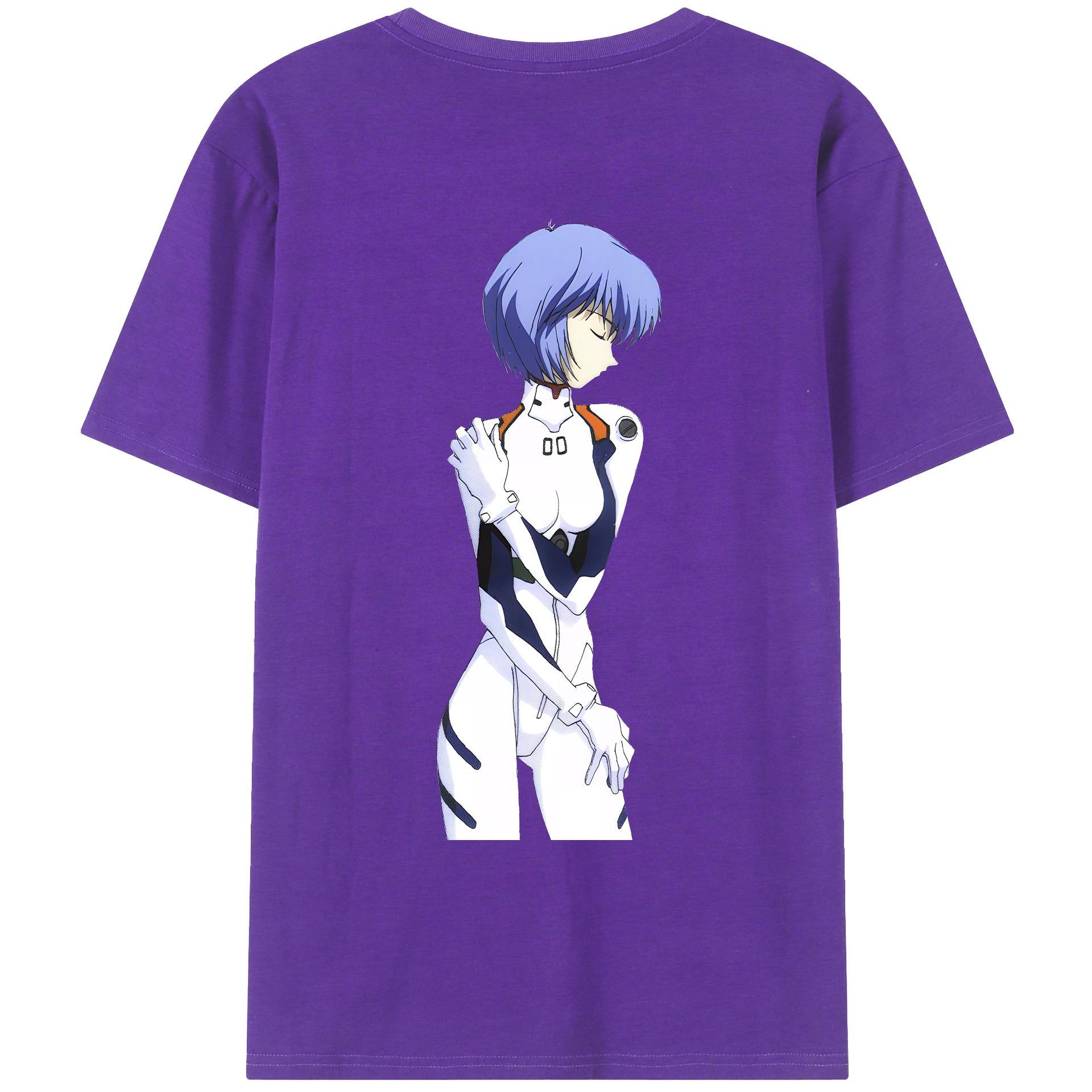 （画像用） EVA 新世紀エヴァンゲリオン 綿100％ メンズ半袖Tシャツ（バックプリント） 通気性