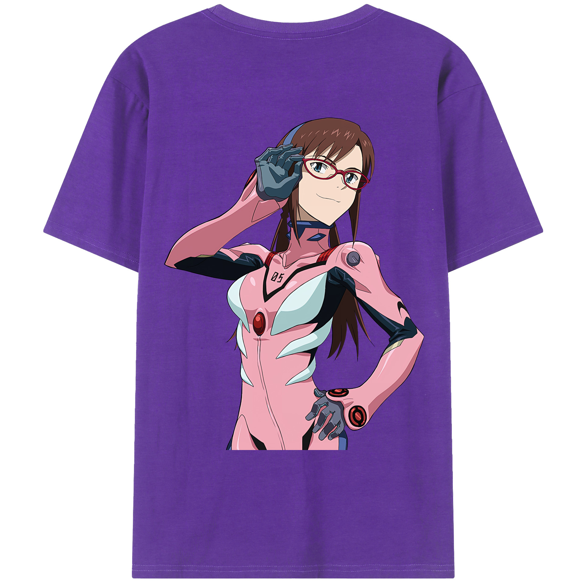 （画像用） EVA 新世紀エヴァンゲリオン 綿100％ メンズ半袖Tシャツ（バックプリント） 通気性