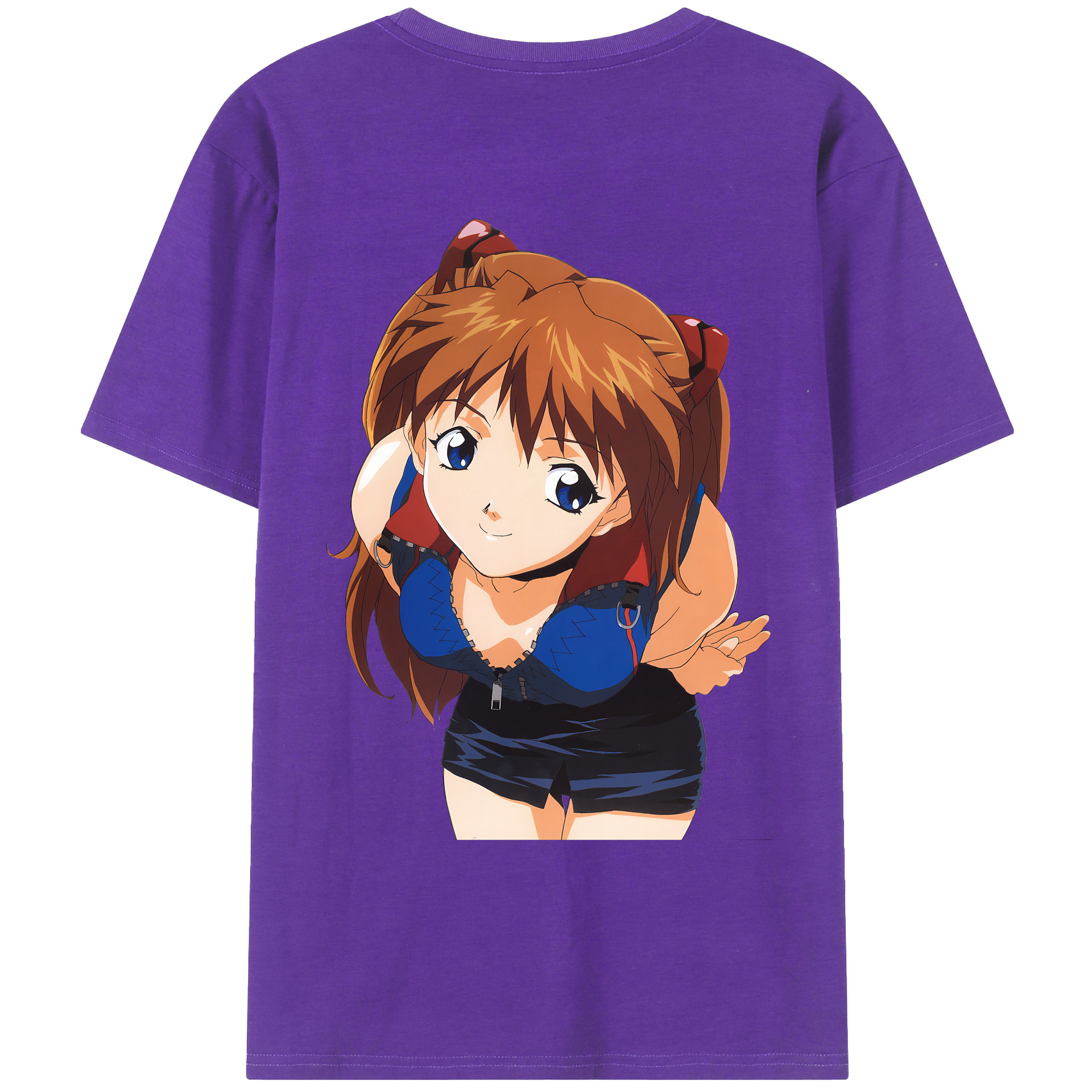 （画像用） EVA 新世紀エヴァンゲリオン 綿100％ メンズ半袖Tシャツ（バックプリント） 通気性