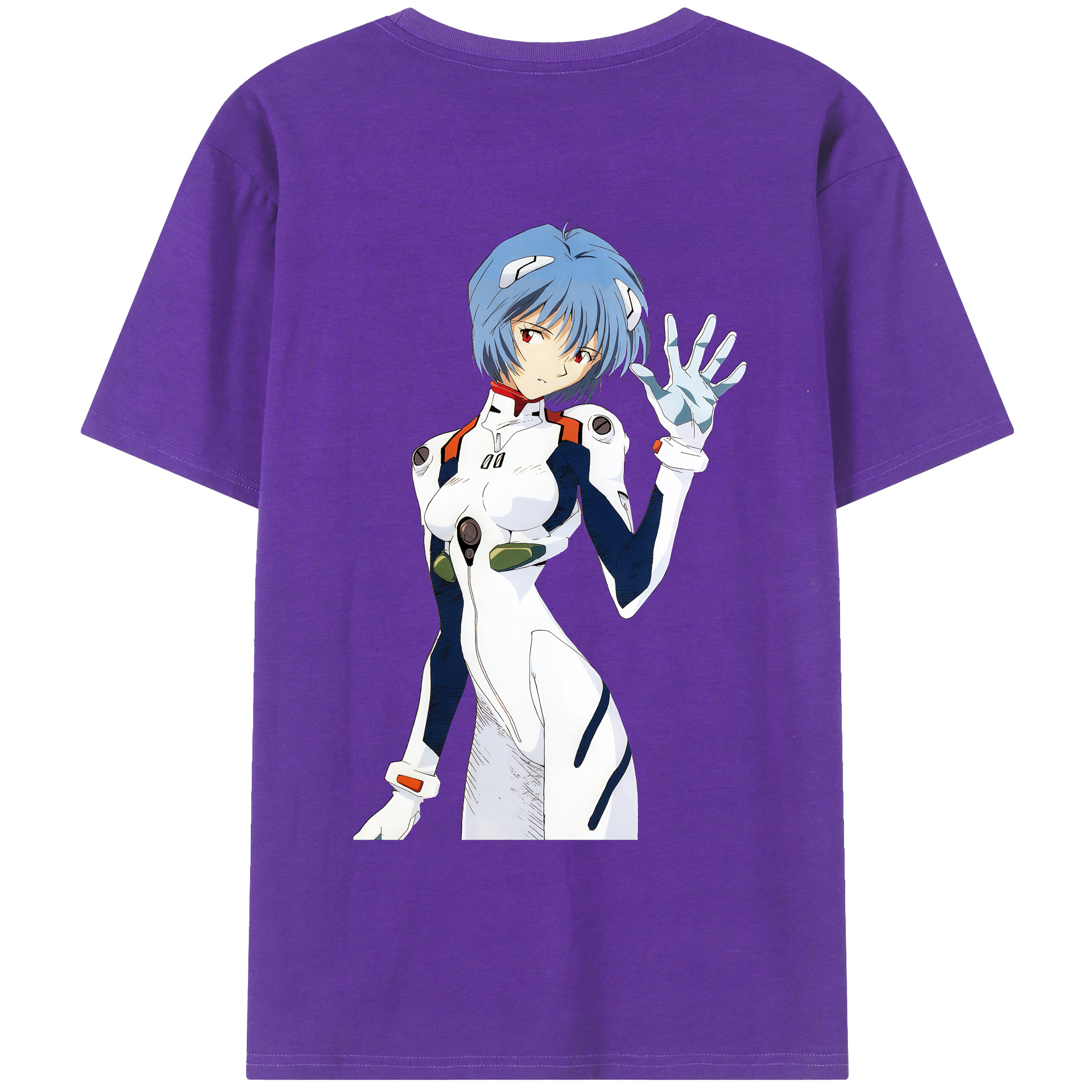 （画像用） EVA 新世紀エヴァンゲリオン 綿100％ メンズ半袖Tシャツ（バックプリント） 通気性