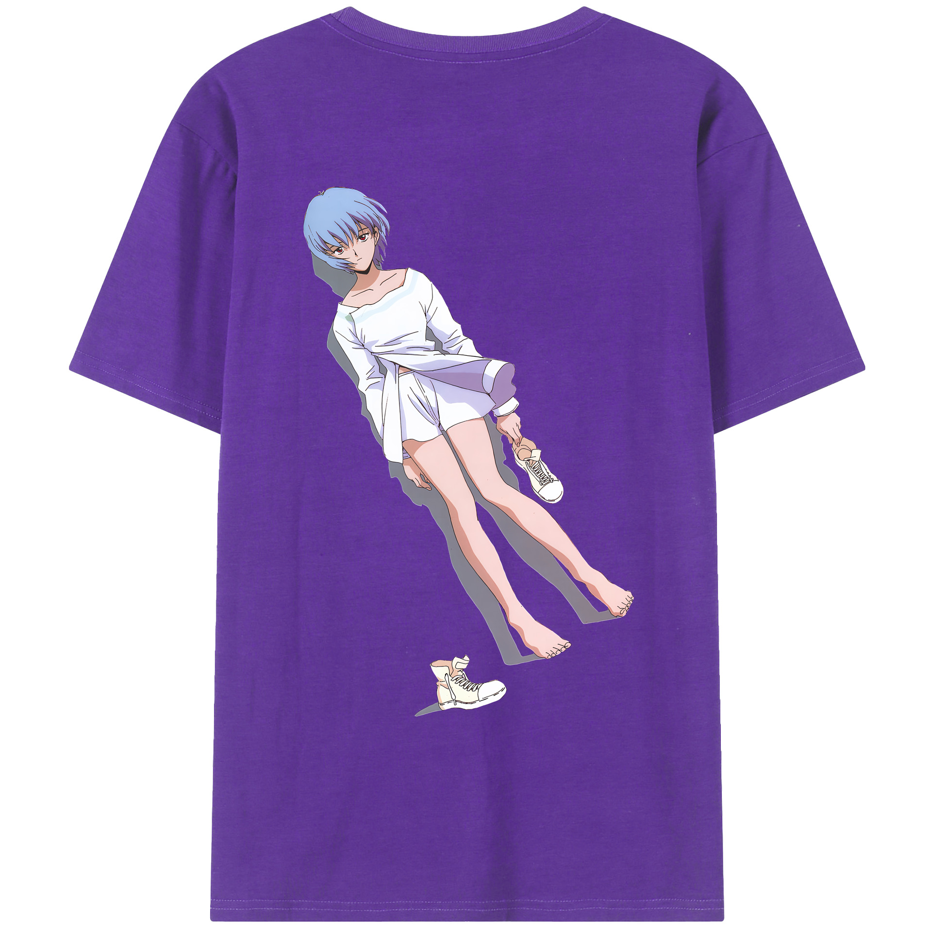 （画像用） EVA 新世紀エヴァンゲリオン 綿100％ メンズ半袖Tシャツ（バックプリント） 通気性