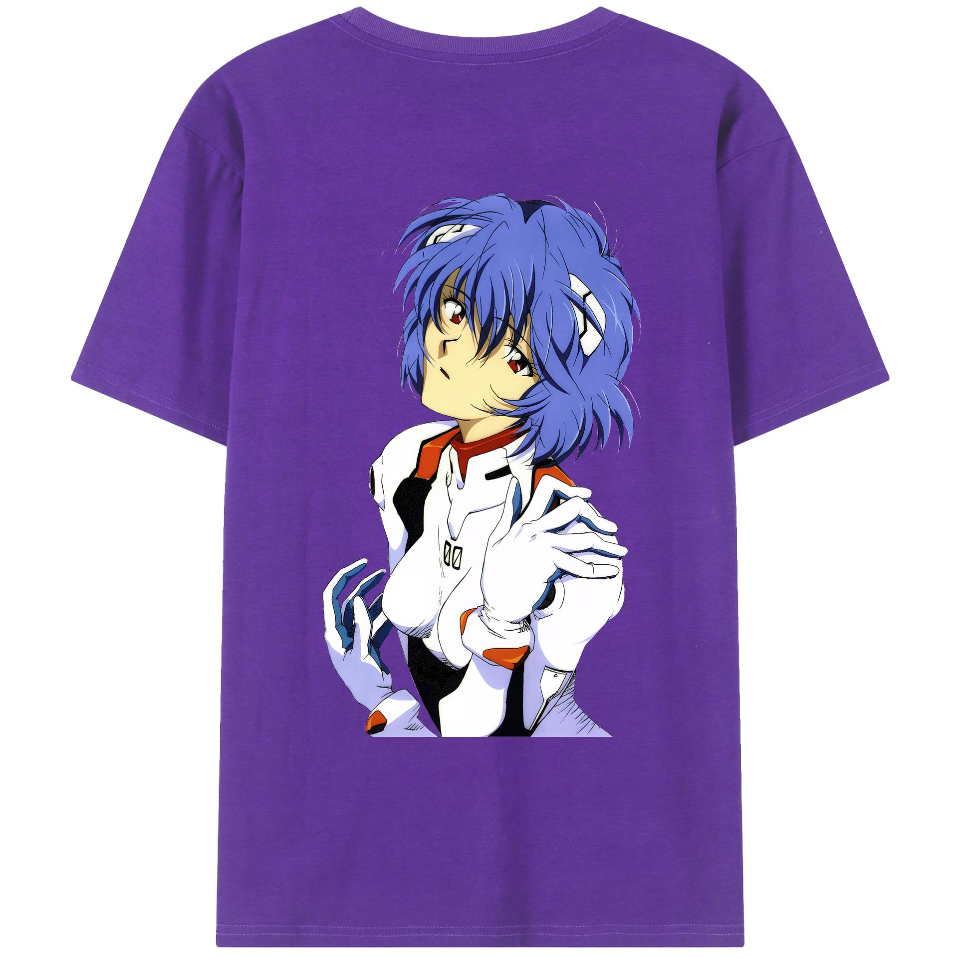 （画像用） EVA 新世紀エヴァンゲリオン 綿100％ メンズ半袖Tシャツ（バックプリント） 通気性