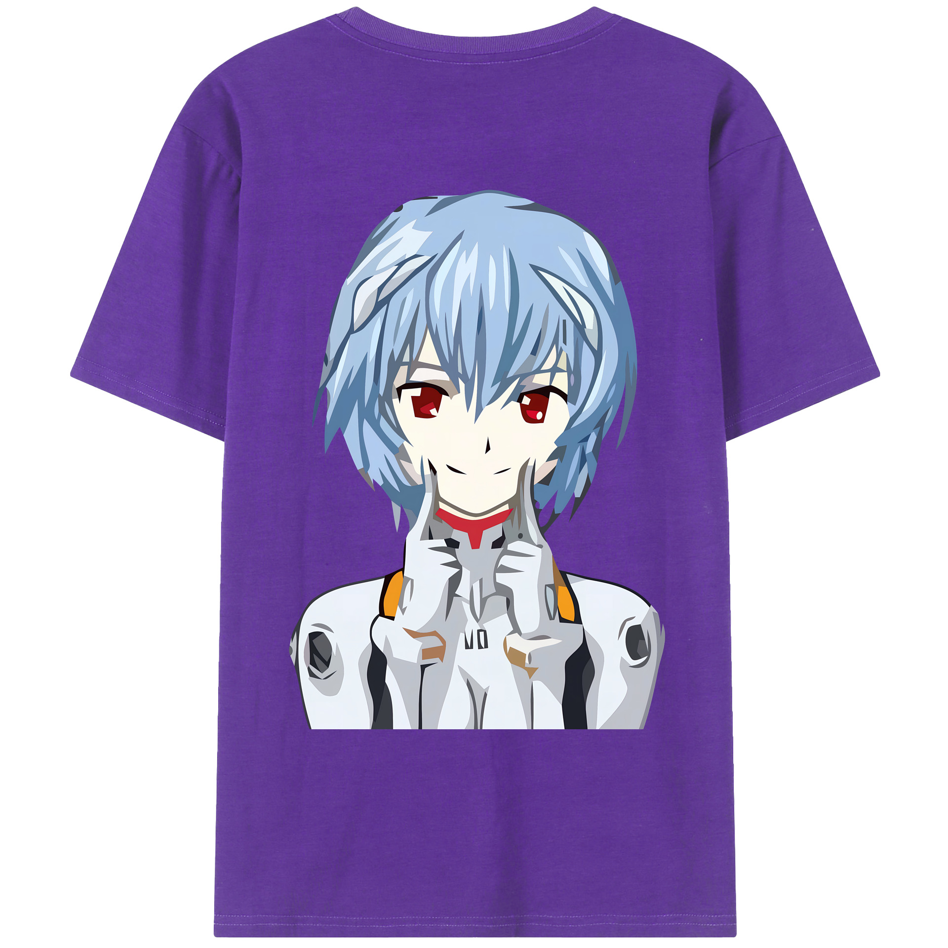 （画像用） EVA 新世紀エヴァンゲリオン 綿100％ メンズ半袖Tシャツ（バックプリント） 通気性
