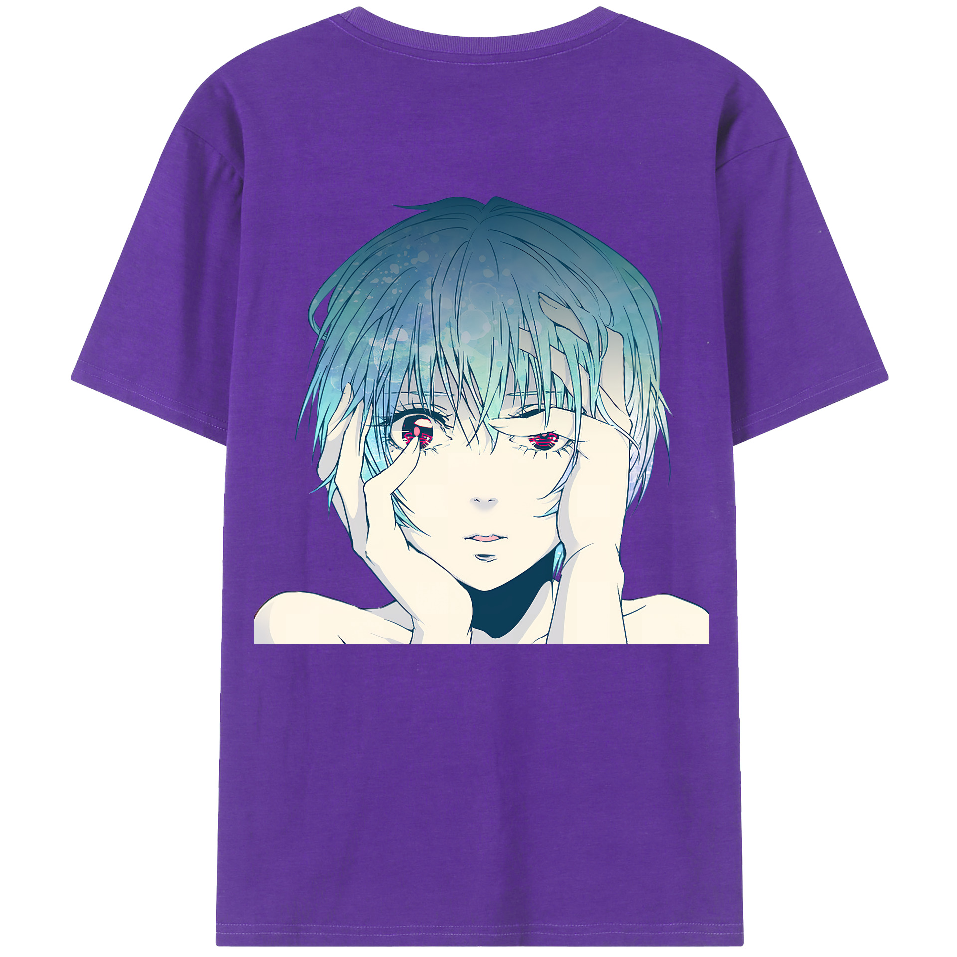 （画像用） EVA 新世紀エヴァンゲリオン 綿100％ メンズ半袖Tシャツ（バックプリント） 通気性