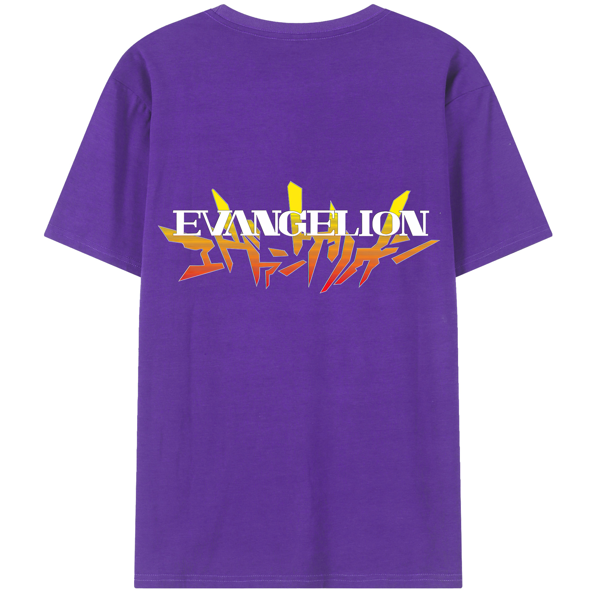 （画像用） EVA 新世紀エヴァンゲリオン 綿100％ メンズ半袖Tシャツ（バックプリント） 通気性