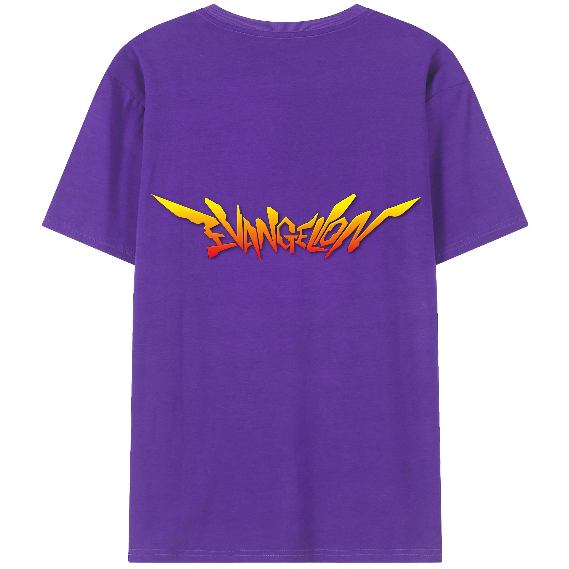 （画像用） EVA 新世紀エヴァンゲリオン 綿100％ メンズ半袖Tシャツ（バックプリント） 通気性