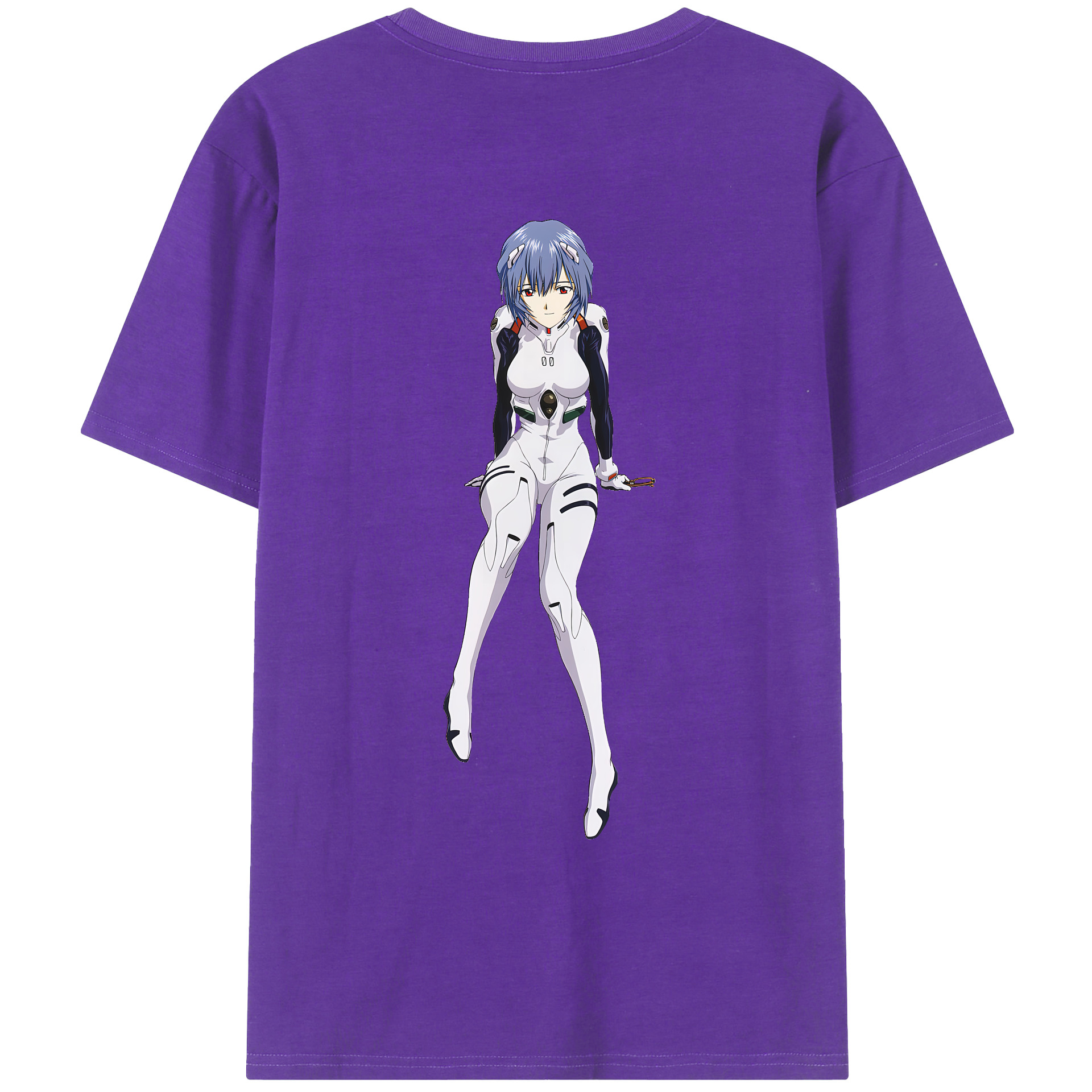 （画像用） EVA 新世紀エヴァンゲリオン 綿100％ メンズ半袖Tシャツ（バックプリント） 通気性