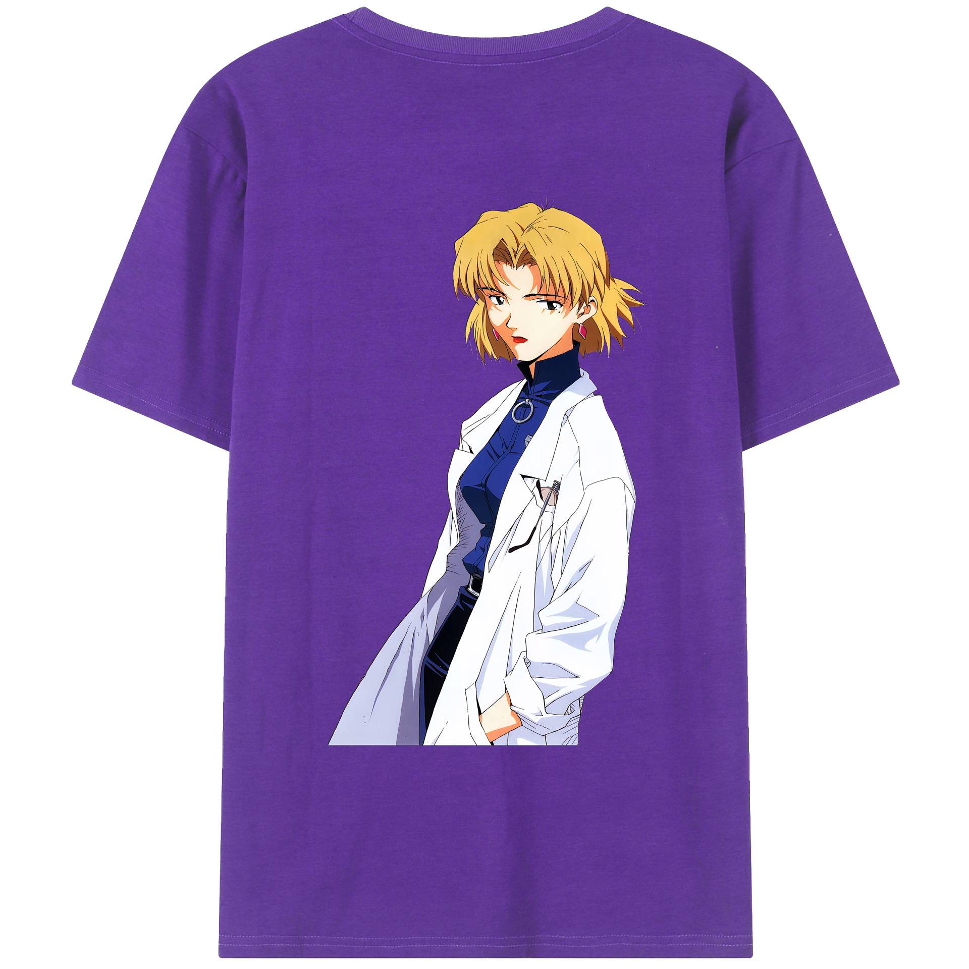 （画像用） EVA 新世紀エヴァンゲリオン 綿100％ メンズ半袖Tシャツ（バックプリント） 通気性