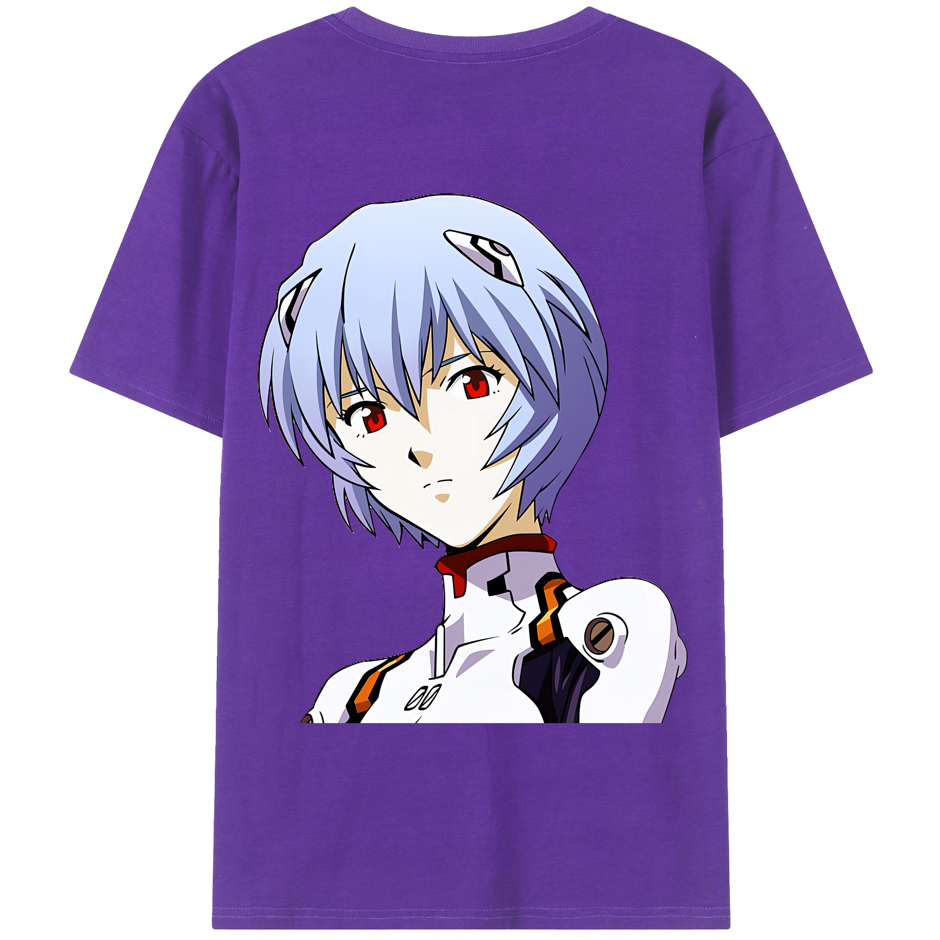 （画像用） EVA 新世紀エヴァンゲリオン 綿100％ メンズ半袖Tシャツ（バックプリント） 通気性