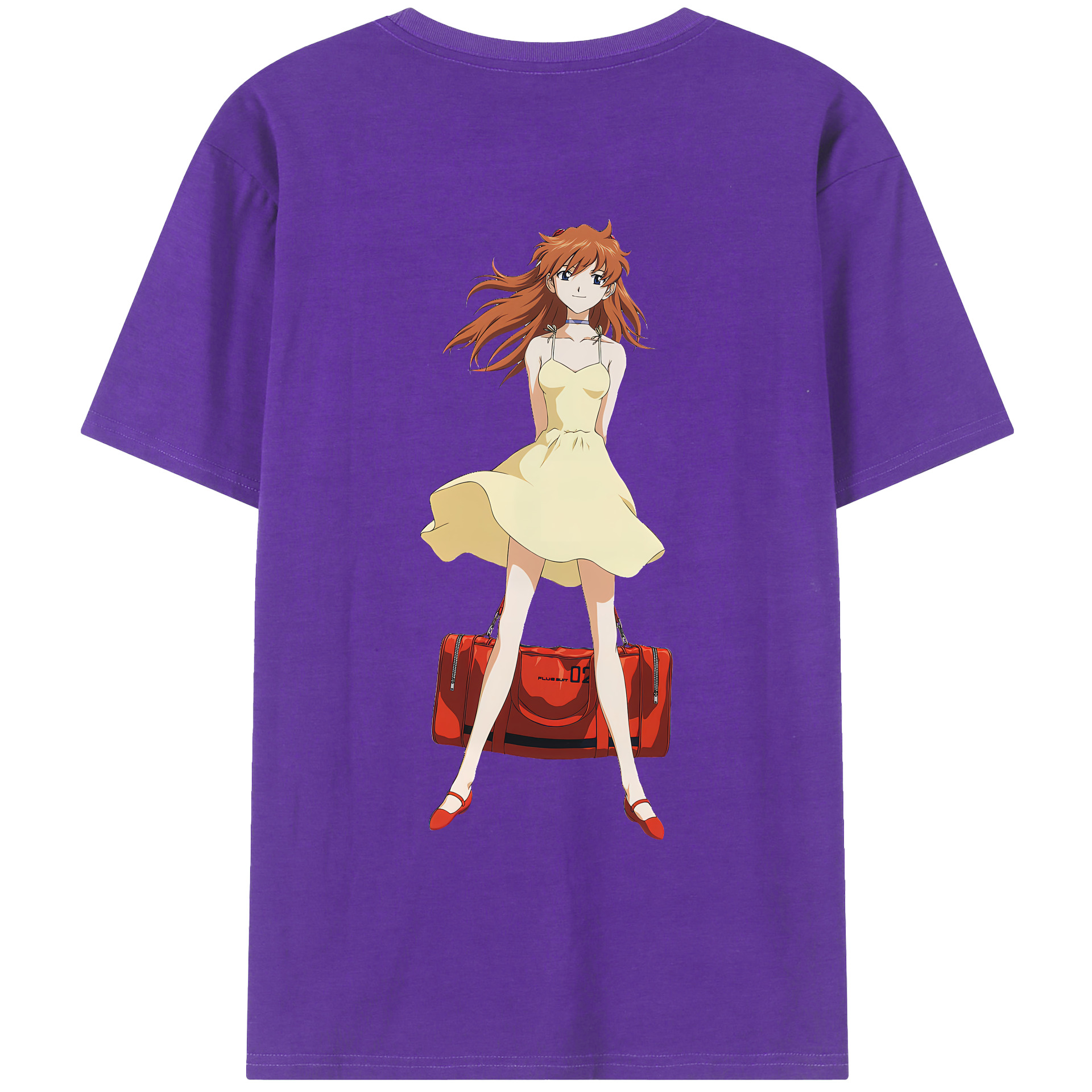 （画像用） EVA 新世紀エヴァンゲリオン 綿100％ メンズ半袖Tシャツ（バックプリント） 通気性