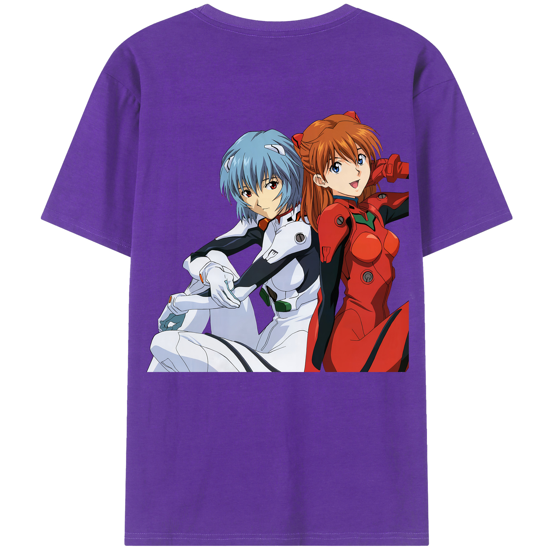 （画像用） EVA 新世紀エヴァンゲリオン 綿100％ メンズ半袖Tシャツ（バックプリント） 通気性