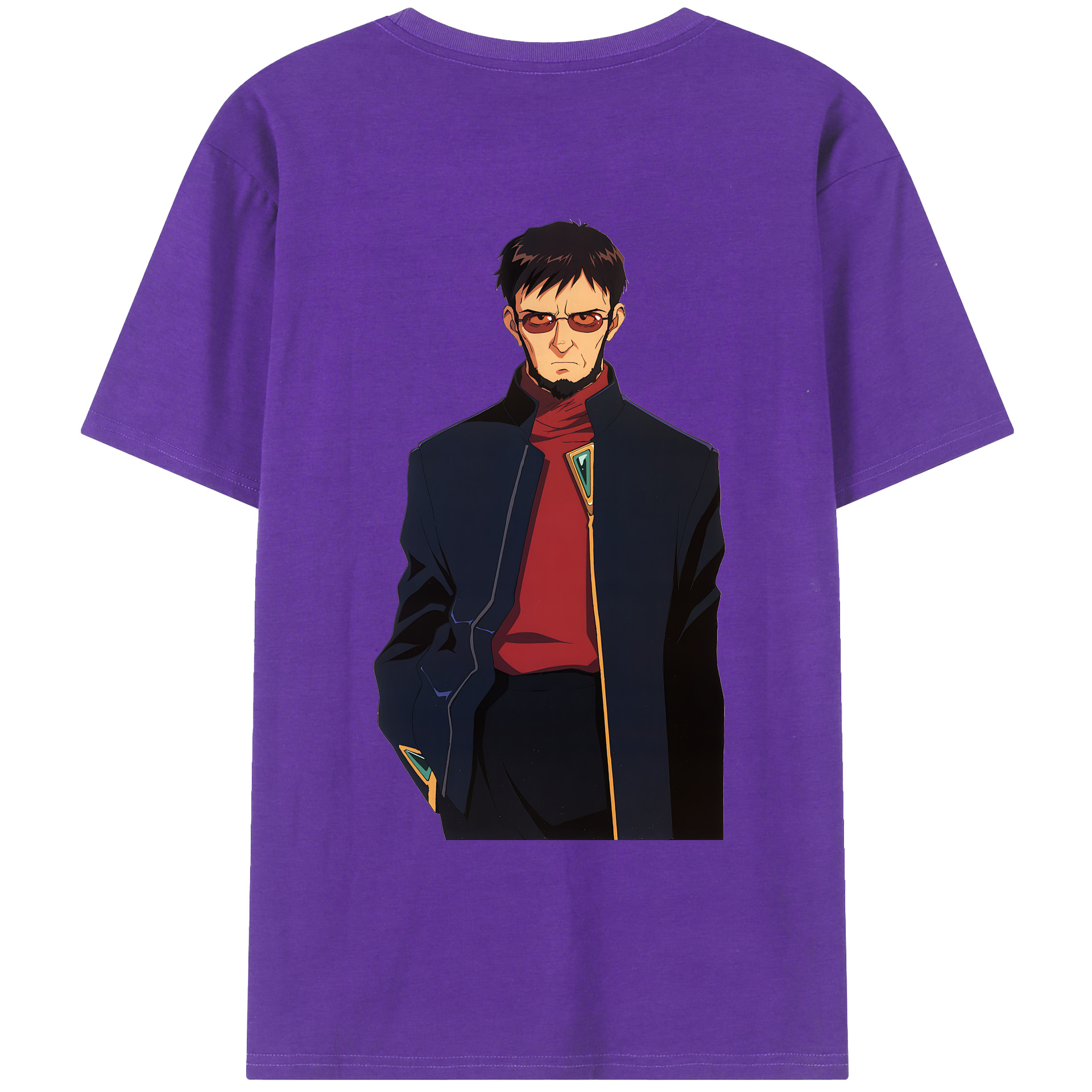 （画像用） EVA 新世紀エヴァンゲリオン 綿100％ メンズ半袖Tシャツ（バックプリント） 通気性