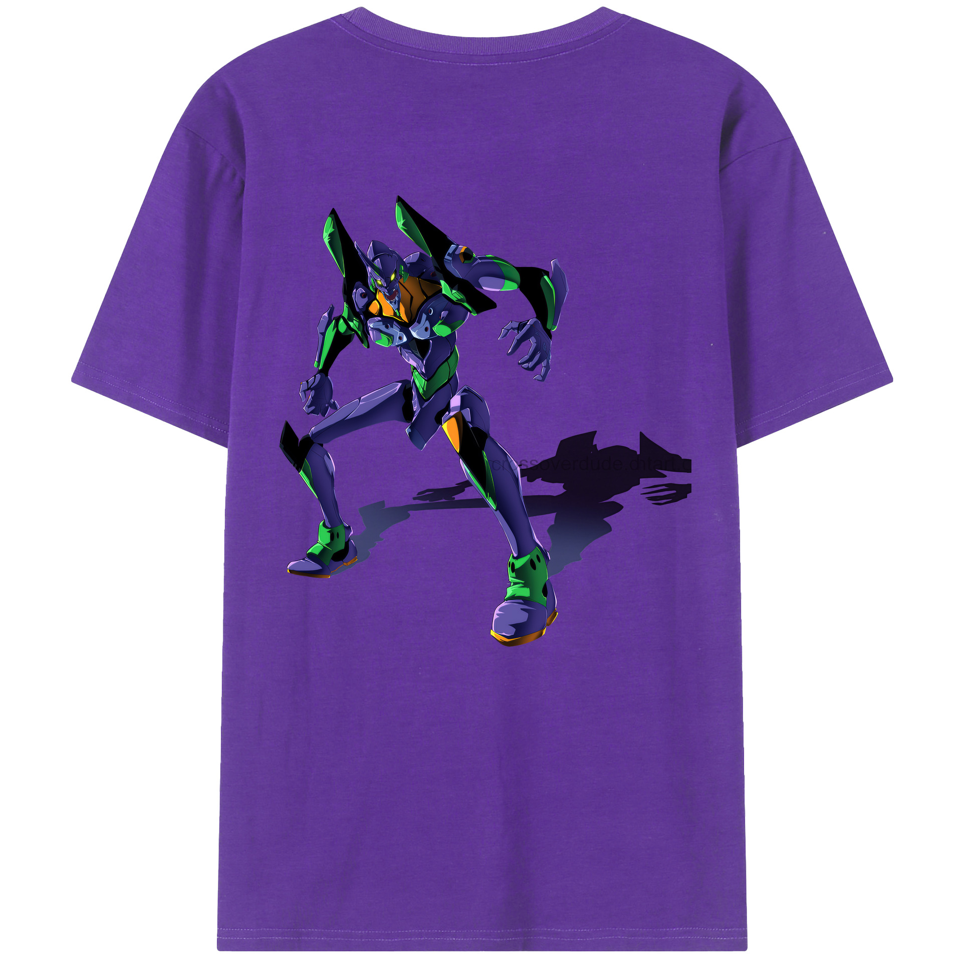 （画像用） EVA 新世紀エヴァンゲリオン 綿100％ メンズ半袖Tシャツ（バックプリント） 通気性