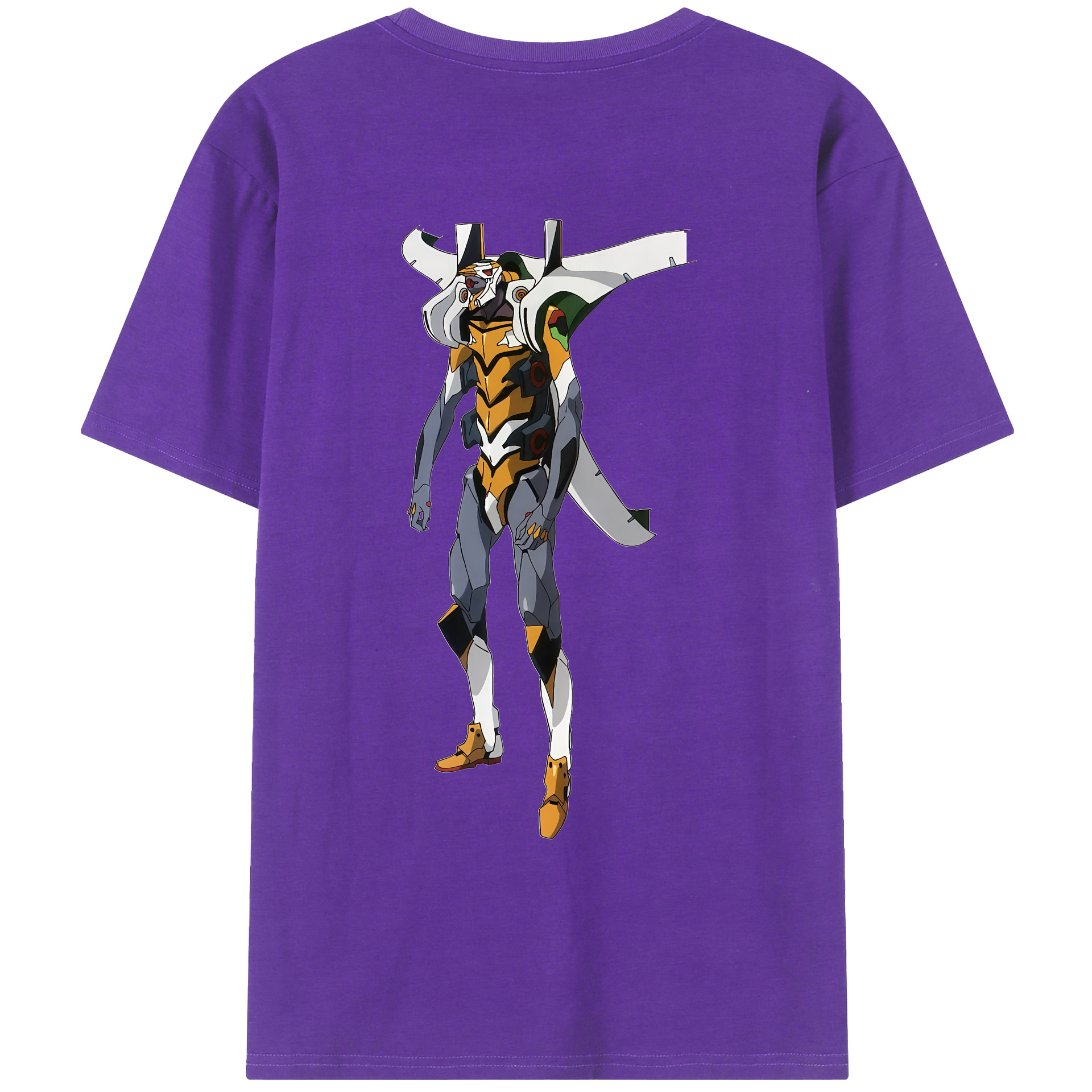 （画像用） EVA 新世紀エヴァンゲリオン 綿100％ メンズ半袖Tシャツ（バックプリント） 通気性