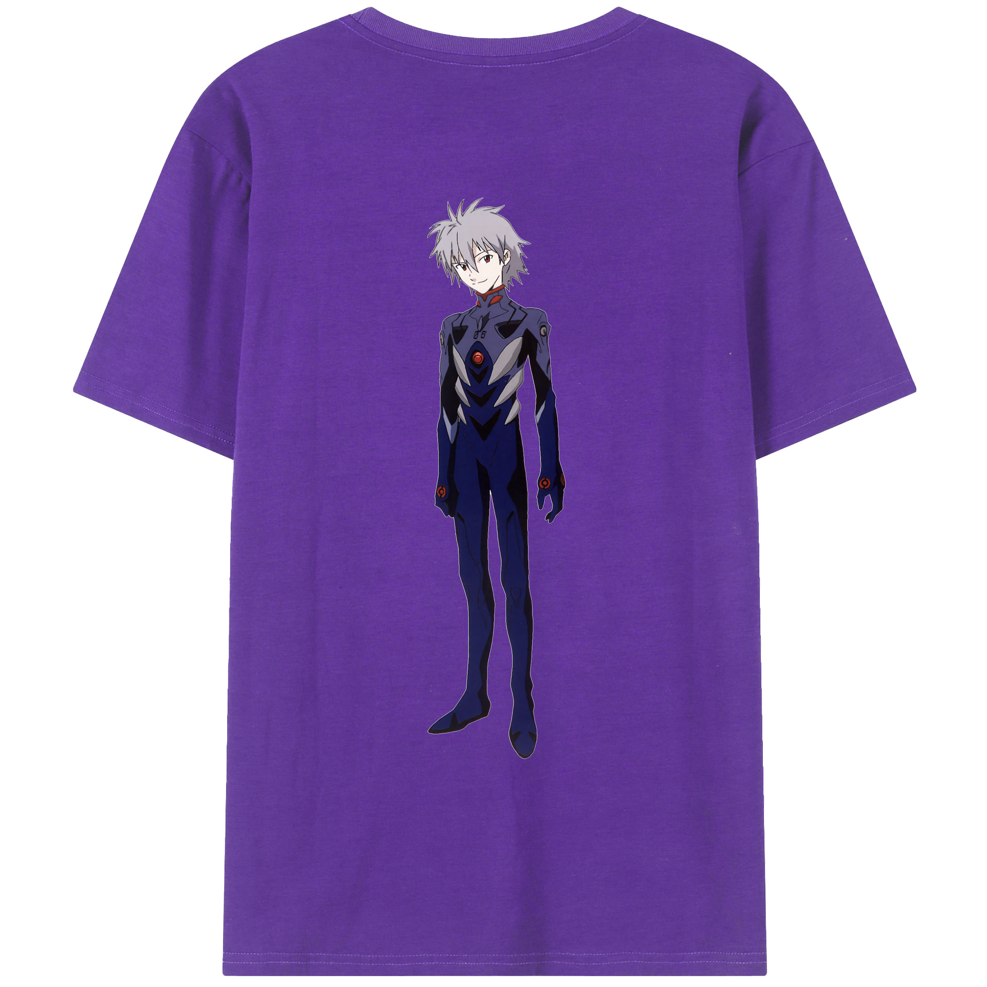 （画像用） EVA 新世紀エヴァンゲリオン 綿100％ メンズ半袖Tシャツ（バックプリント） 通気性