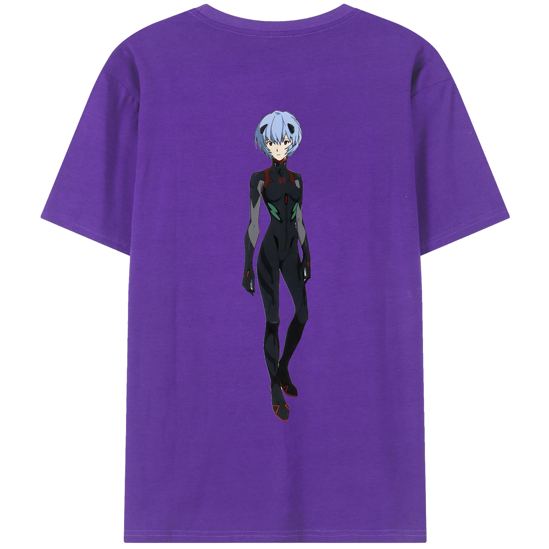 （画像用） EVA 新世紀エヴァンゲリオン 綿100％ メンズ半袖Tシャツ（バックプリント） 通気性