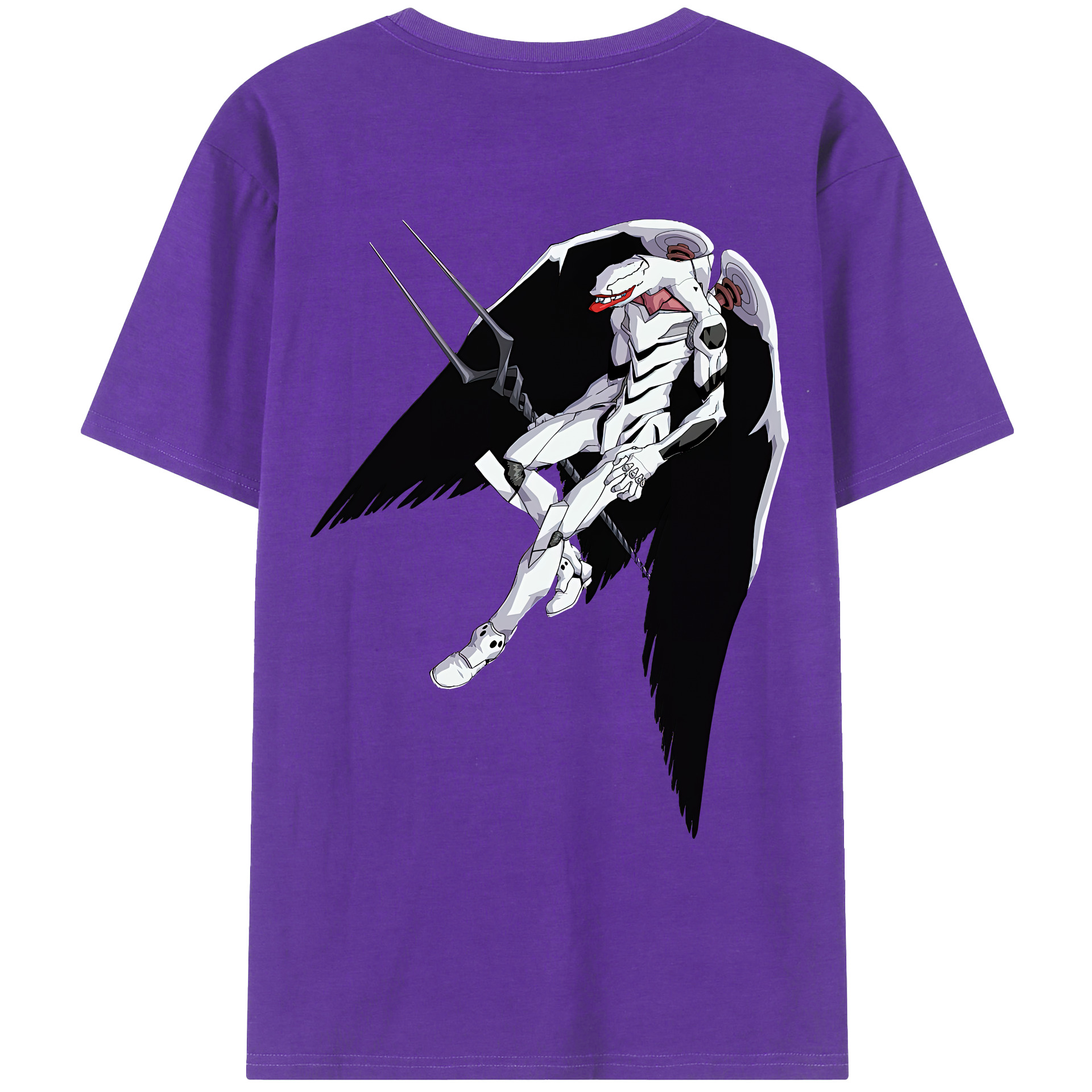 （画像用） EVA 新世紀エヴァンゲリオン 綿100％ メンズ半袖Tシャツ（バックプリント） 通気性