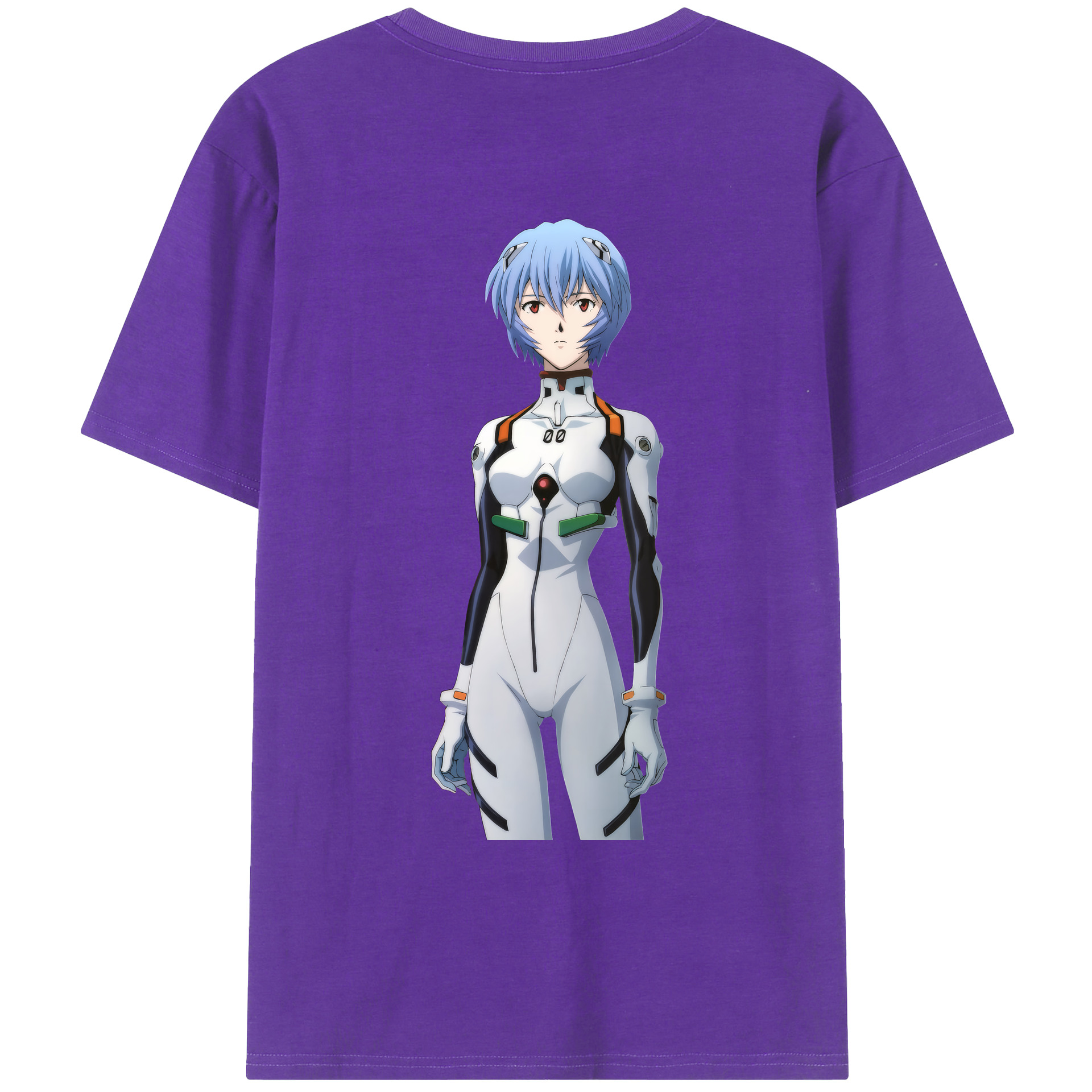（画像用） EVA 新世紀エヴァンゲリオン 綿100％ メンズ半袖Tシャツ（バックプリント） 通気性