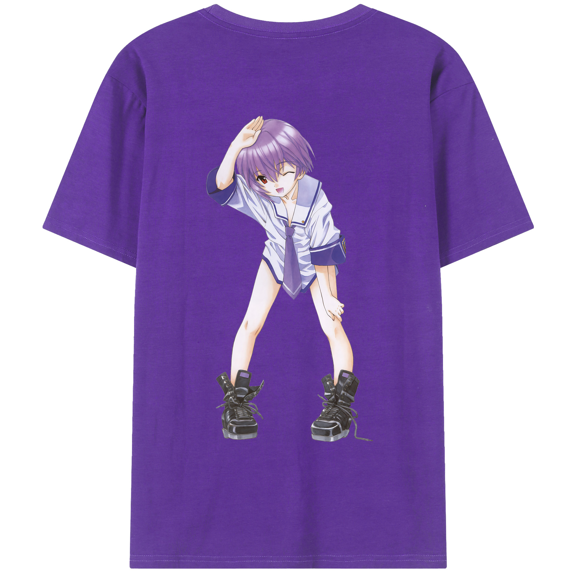 （画像用） EVA 新世紀エヴァンゲリオン 綿100％ メンズ半袖Tシャツ（バックプリント） 通気性