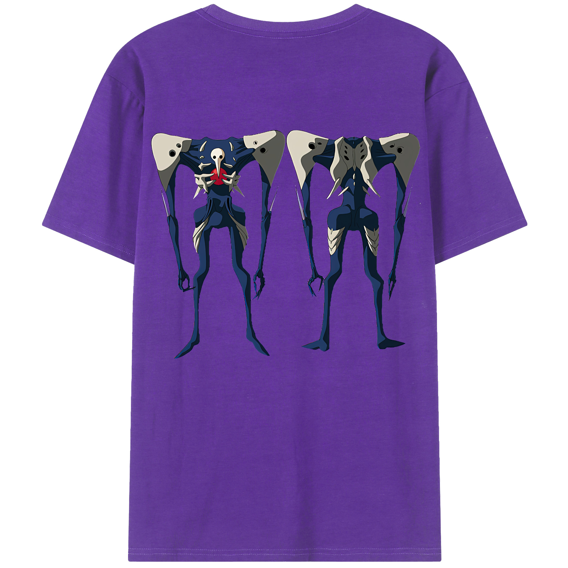 （画像用） EVA 新世紀エヴァンゲリオン 綿100％ メンズ半袖Tシャツ（バックプリント） 通気性