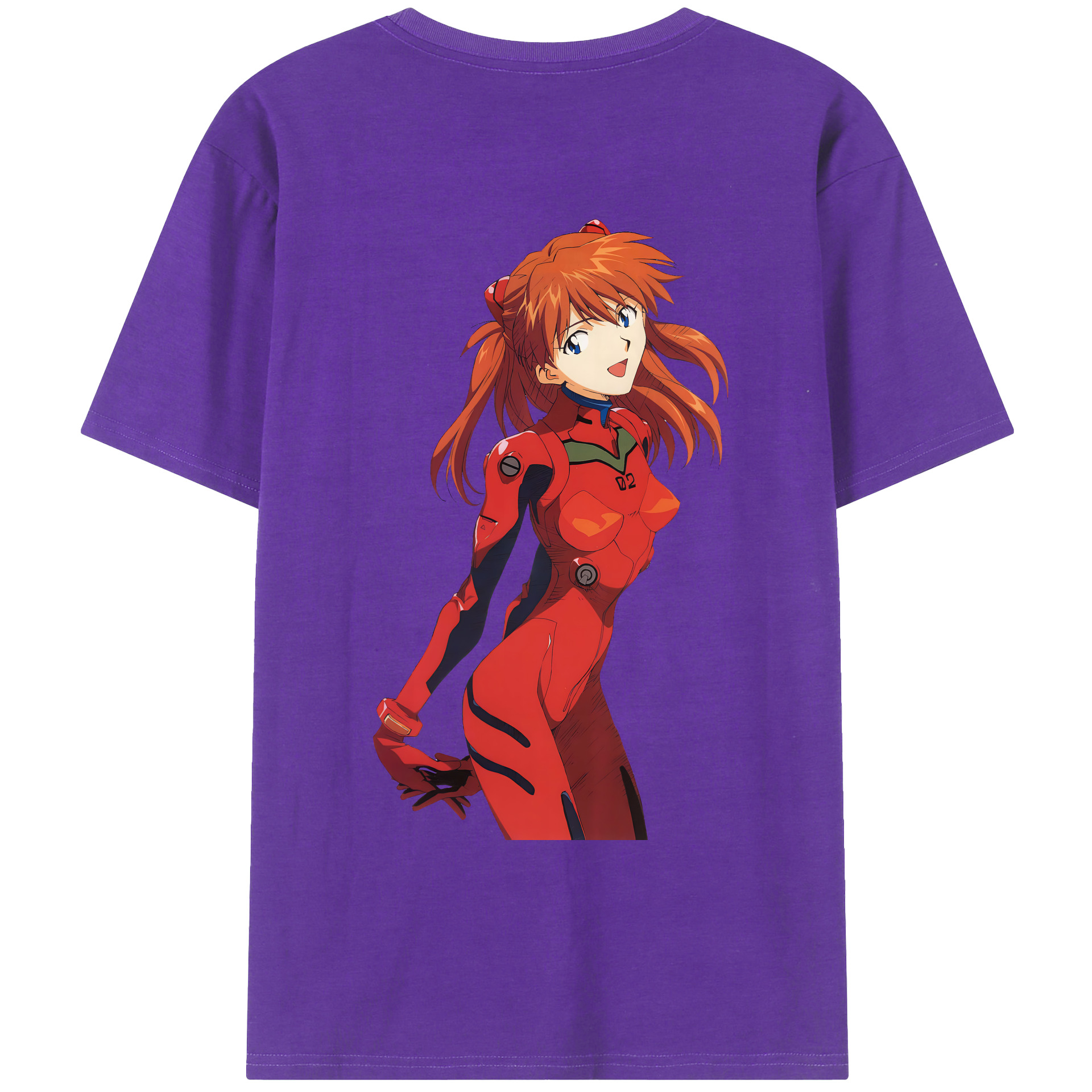 （画像用） EVA 新世紀エヴァンゲリオン 綿100％ メンズ半袖Tシャツ（バックプリント） 通気性