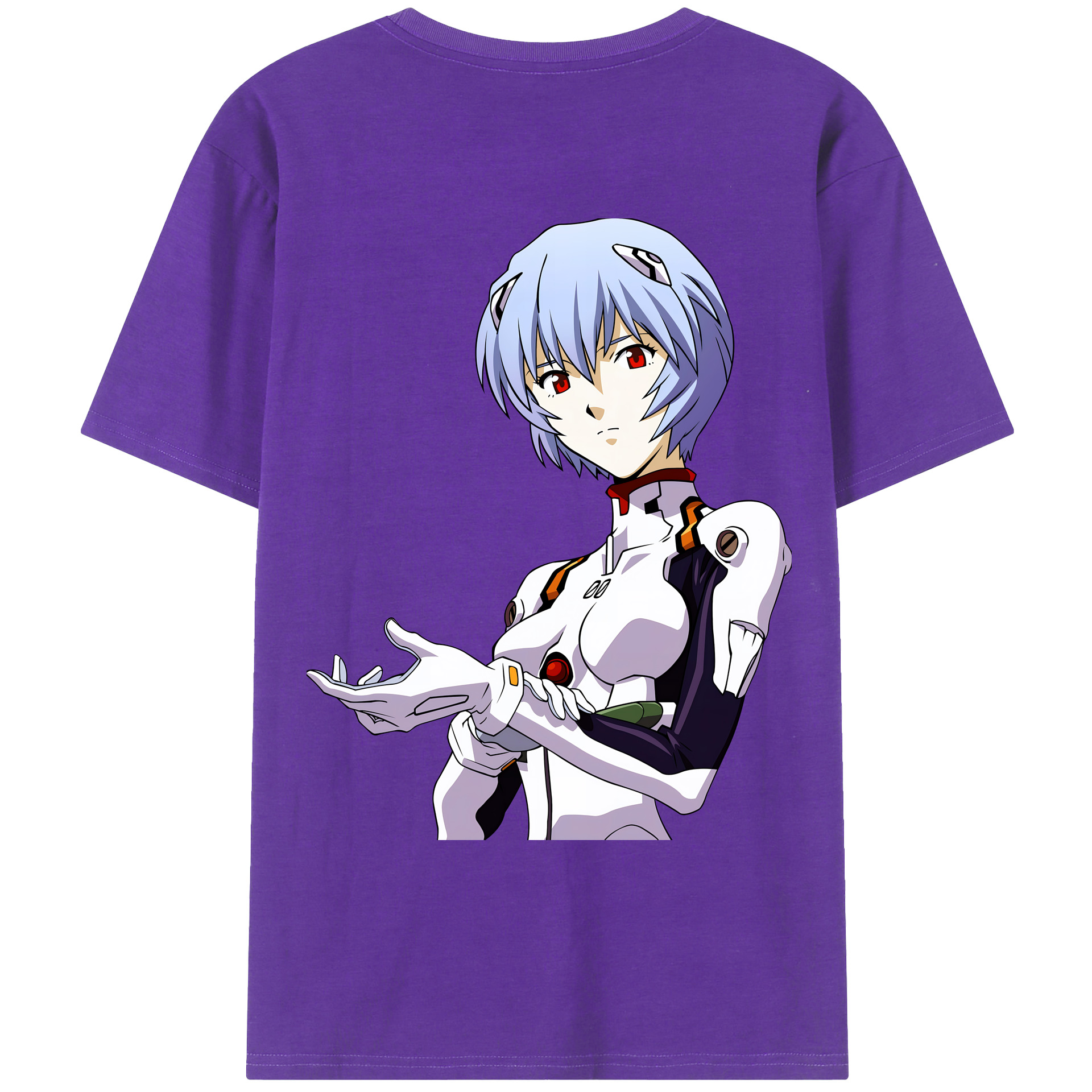 （画像用） EVA 新世紀エヴァンゲリオン 綿100％ メンズ半袖Tシャツ（バックプリント） 通気性
