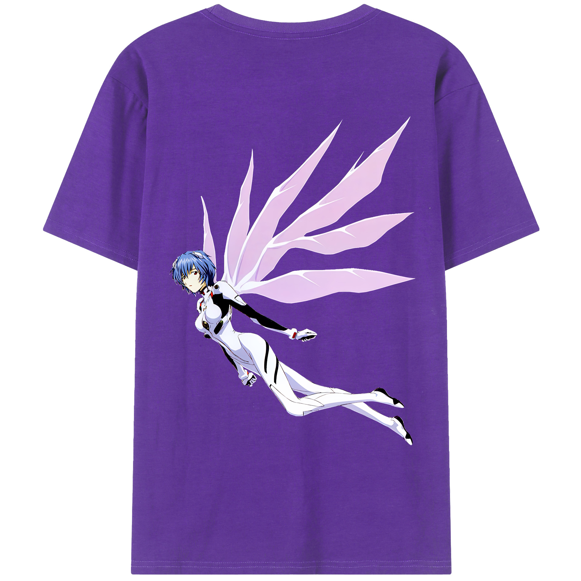 （画像用） EVA 新世紀エヴァンゲリオン 綿100％ メンズ半袖Tシャツ（バックプリント） 通気性