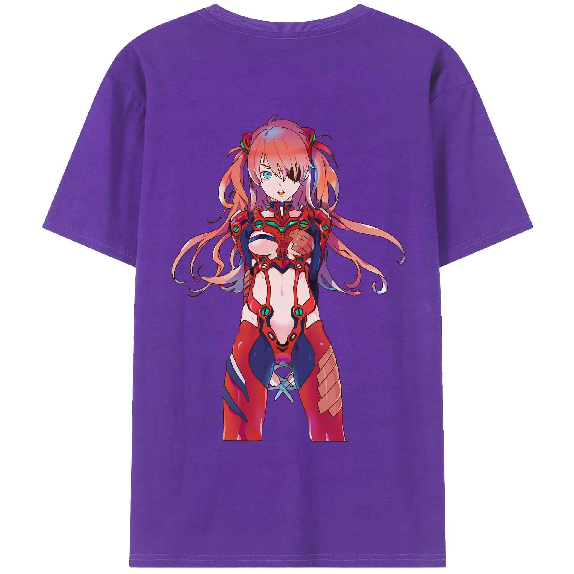 （画像用） EVA 新世紀エヴァンゲリオン 綿100％ メンズ半袖Tシャツ（バックプリント） 通気性