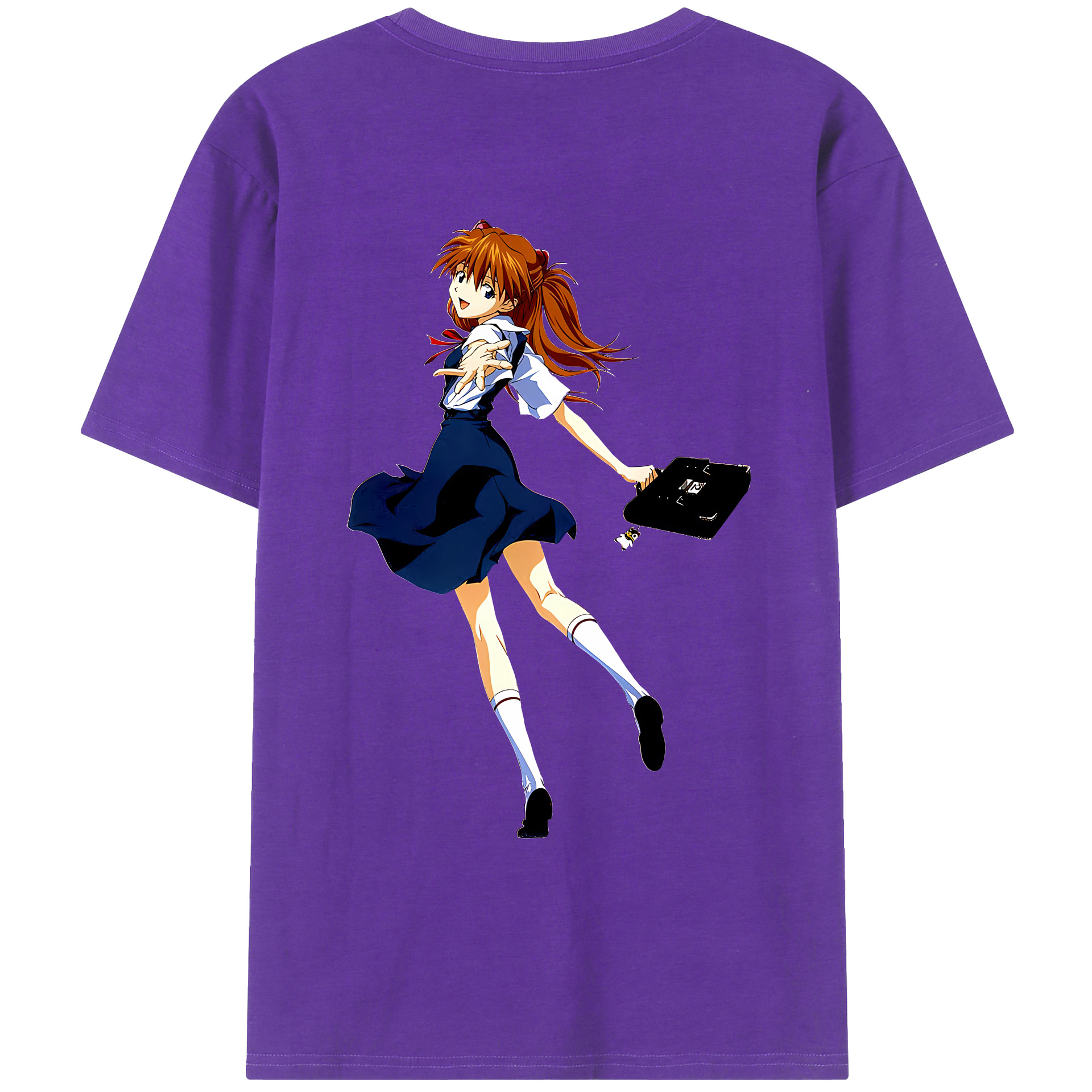 （画像用） EVA 新世紀エヴァンゲリオン 綿100％ メンズ半袖Tシャツ（バックプリント） 通気性