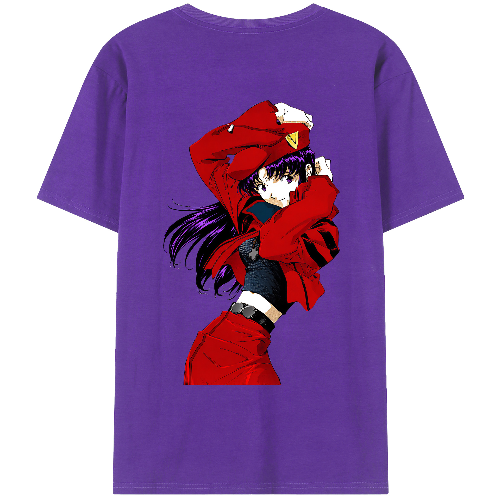 （画像用） EVA 新世紀エヴァンゲリオン 綿100％ メンズ半袖Tシャツ（バックプリント） 通気性