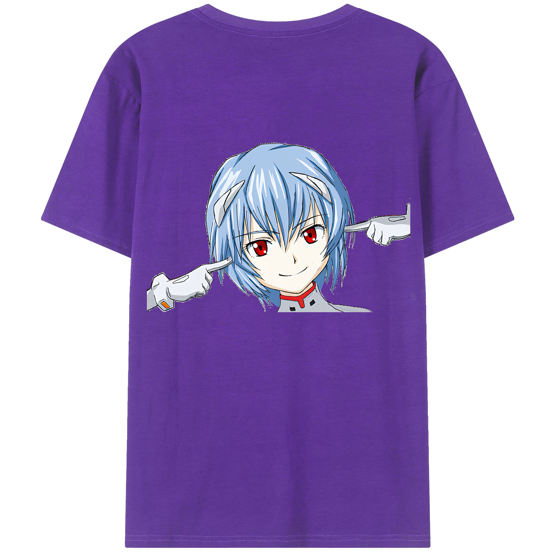 （画像用） EVA 新世紀エヴァンゲリオン 綿100％ メンズ半袖Tシャツ（バックプリント） 通気性