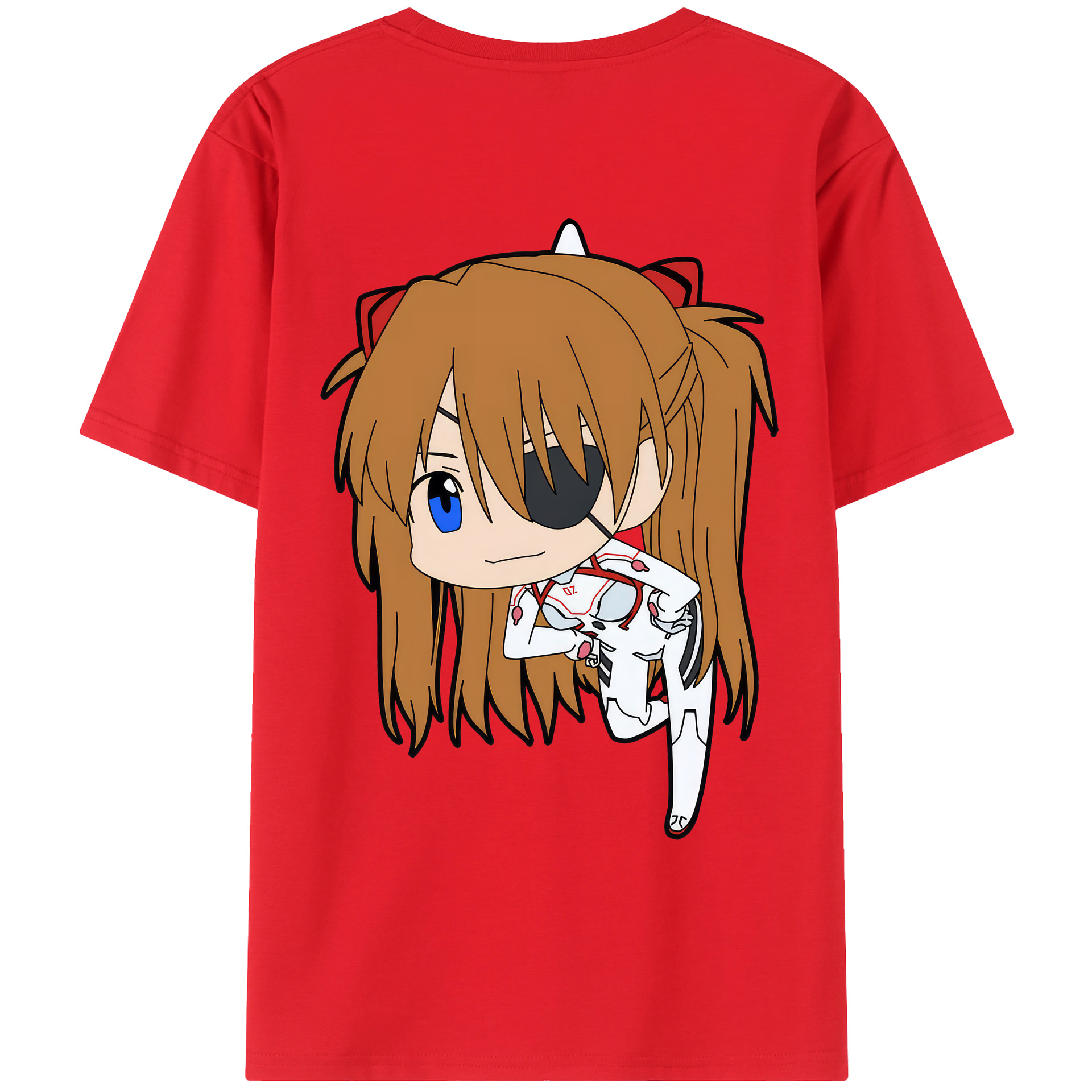 （画像用） EVA 新世紀エヴァンゲリオン 綿100％ メンズ半袖Tシャツ（バックプリント） 通気性