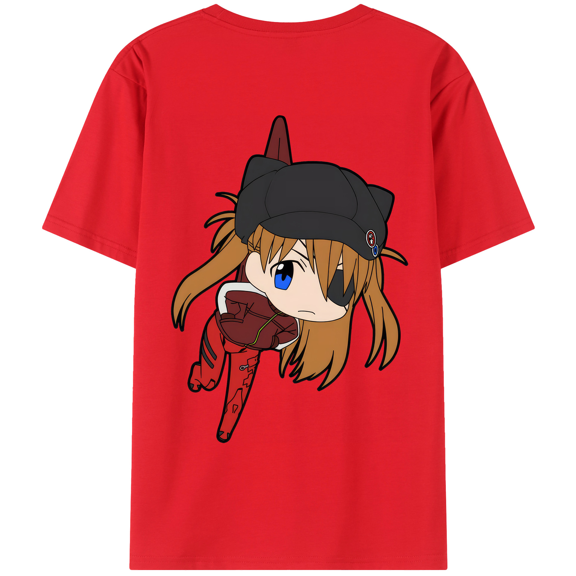 （画像用） EVA 新世紀エヴァンゲリオン 綿100％ メンズ半袖Tシャツ（バックプリント） 通気性